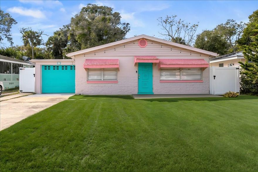 Welcome to this adorable, move-in-ready gem in the heart of Ormond Beach just steps from the river and full of charm and character. This 2-bedroom, 1-bath home lives much larger than it appears, thanks to two versatile bonus rooms perfect for a home office, den, dining room, or flex space to fit your lifestyle. Fully updated and filled with beautiful natural light, this home offers a warm, inviting feel with thoughtful finishes throughout. The layout provides ample living space, creating a comfortable flow that makes everyday living and entertaining a breeze. Step outside to a spacious backyard featuring a full privacy fence and an above-ground pool, ideal for relaxing, entertaining, or enjoying Florida living year-round. From its storybook curb appeal to its surprisingly generous interior, this home truly feels like a real-life dollhouse—sweet, charming, and unforgettable. A rare opportunity to own a turnkey home in one of Ormond Beach's most desirable locations. Some recent update include Fence 9/22, Exterior paint 9/22, Flat roof 10/22, HVAC 10/24, Septic 3/25
All information taken from the tax record, and while deemed reliable, cannot be guaranteed.