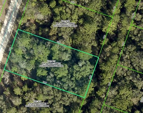 Lot 17 CANYON SWALLOW ROAD WEEKI WACHEE FL 34614