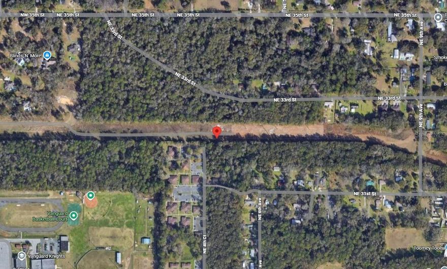 Build your vision on this prime piece of vacant land located on NE 4th Ct in desirable Ocala, FL 34479! This property offers a great opportunity to invest in one of Florida’s fastest-growing areas. Nestled in a peaceful setting while still being conveniently close to shopping, dining, schools, and major roadways, this lot provides the perfect balance of privacy and accessibility. Whether you're looking to build now or hold for future growth, this parcel is full of potential. Enjoy the natural beauty of the area with nearby parks, trails, and outdoor recreation, all while being just a short drive to the heart of Ocala. Don’t miss your chance to secure land in a developing area with strong upside! 
For directional purposes use 521 ne 31st st.