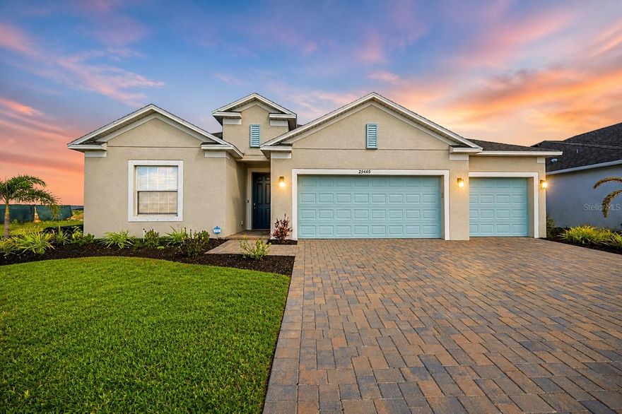 Enjoy the convenience of a just-built home plus the extras and savings you won’t find in new construction. This spacious four-bedroom, two-bath home in gated Heritage Station offers more than 2,100 sq ft of single-level living and a three-car garage for all your vehicles and toys.

Inside, soaring tray ceilings, designer tile floors, and a bright, open layout greet you. The gourmet kitchen and family room flow seamlessly to a screened lanai, creating the perfect space for indoor/outdoor living. Quality finishes include solid-surface countertops, solid wood cabinets, and stainless appliances. The owners’ suite features a walk-in closet and a luxury bath, while the split-bedroom plan gives guests or family members privacy. Window treatments are already installed, saving you time and expense.

Built in 2024, the home has energy-efficient systems, hurricane shutters, and a shingle roof. Thoughtful touches like ceiling fans, a programmable thermostat and a dedicated laundry room make everyday living easy.

Outside, the 0.18-acre lot offers a private yard and room to add a pool. Heritage Station’s low HOA (about $81/month) takes care of community upkeep and there’s no CDD. You’re minutes from shopping, dining and major roadways, with access to golf, marinas and the amenities of Punta Gorda and Burnt Store.

Why wait for a builder backlog and pay more? Comparable new builds are in the $430,000s and won’t be available until next year. Move in now and start enjoying the Florida lifestyle in a like-new home with the upgrades already done. Schedule your private showing today!