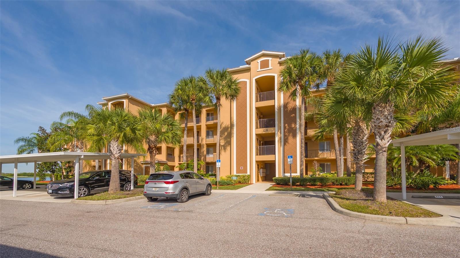BOOKED JAN/FEB/MAR 2025. AVAILABLE APRIL 2025. River Strand in Heritage Harbour, a beautiful, gated Golf and Country Club community. This nicely furnished 2-bedroom 2 bath condo has a screened balcony with golf course views, there is a Sleeper Sofa in the living area, 50 inch TV and DVD player, King bed in master with 40 inch flat screen TV, Twin Beds in 2nd bedroom with 40 inch flat screen TV. This 2nd floor condo comes with one assigned covered parking space and building elevator. Golf membership transfers for$535 + tax, all you pay is cart fee! River Strand is a resort style community with many amenities included gated security, clubhouse, tennis courts, golf course, state of the art fitness center, several community pools and hot tubs, Tiki Bar and restaurants. Easy commute to the beautiful gulf coast beaches, shopping and dining in Sarasota and Bradenton. (Professional photos with interior to come).