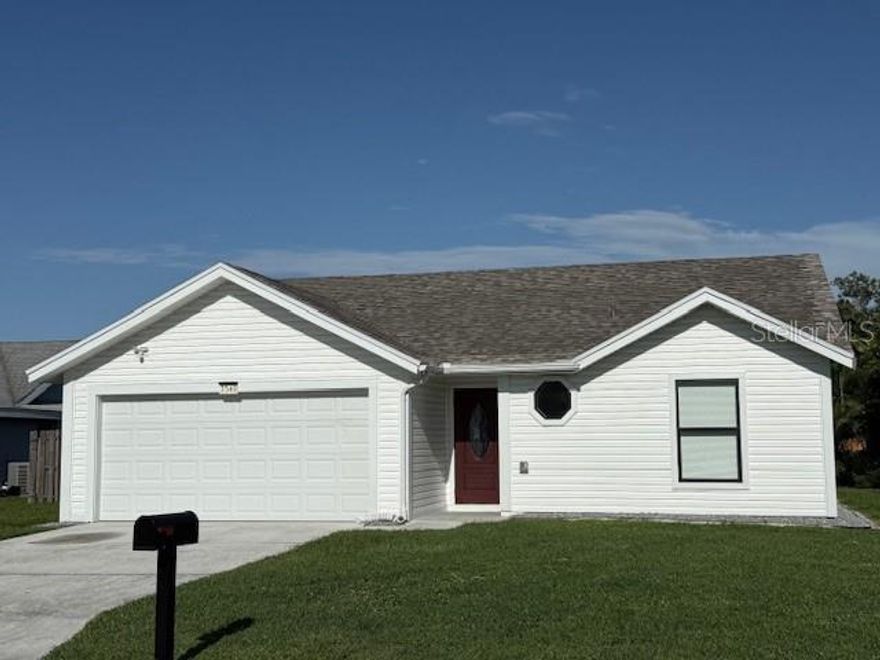 Make this adorable cottage your home! This stylish home features an open floor plan with brand-new stainless-steel appliances, dreamy granite countertops, and spacious, modern bathrooms. Remodeled from the ground up with loving care, no detail was overlooked ~ the kitchen, bathrooms, flooring, siding, plumbing, and interior walls are all brand new. Added attic insulation, along with all-new impact windows and doors, ensures energy efficiency, lower heating and cooling costs, and an extra layer of safety and protection. The backyard offers plenty of room to design your own tropical paradise, complete with long lake views and visits from local wildlife. Conveniently located near schools, shopping, and public pickleball courts, this quiet neighborhood truly has it all!