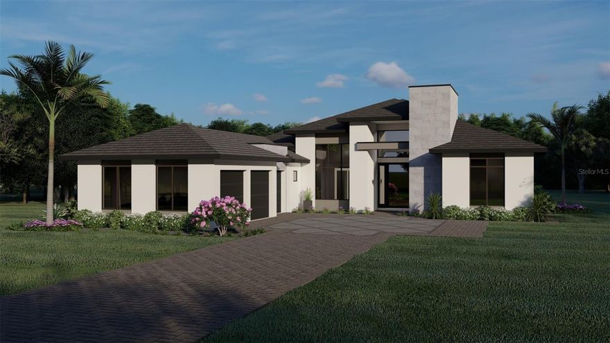 The Arthur Rutenberg Atwater furnished model offers a Primary suite, an additional guest room and attached VIP suite with kitchenette and private entrance.  Additionally, enjoy stunning lake views, pool/spa, outdoor kitchen and three-car garage.