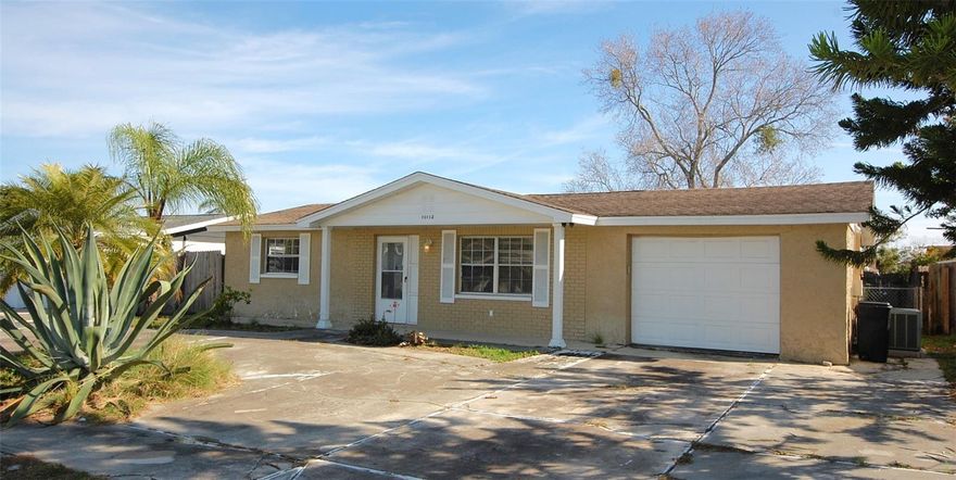 Charming 2 BR/ 1 BA home with an oversized 1 car garage (with a second full bath). This cozy home offers a living room at the entryway, a dining area just off the updated kitchen, two nice-sized bedrooms, and an updated bath. The kitchen boasts plenty of storage space including a large pantry, while the oversized garage includes an extended storage area, a second full bath, and a washer and dryer hook-up.  Step through the sliding glass doors in the dining area to discover ample outdoor living space including a sunny Florida room, a relaxing screened-in lanai, and a large fenced-in private back yard. Fantastic location in a friendly established neighborhood just two blocks from US 19 allowing for an easy commute and quick access to nearby shopping, dining, schools, and recreation including the Werner Boyce Salt Springs State Park with trails and kayak rental. Don’t miss your opportunity to rent this delightful home in a great location. NO PETS