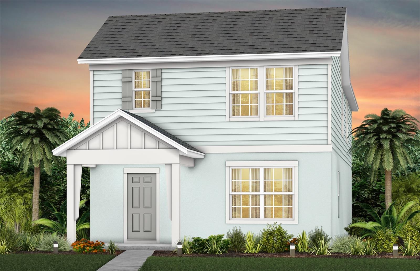 Under Construction. Explore The Landings at Live Oak Lake, a new single-family home community blending city charm with a distinct identity, all without a CDD. Situated between downtown St. Cloud and Lake Nona, it offers private amenities such as a pool & cabana, playground, trails, and playfield amidst serene ponds and conservation homesites.
At Pulte, we build our homes with you in mind. Every inch was thoughtfully designed to best meet your needs, making your life better, happier and easier. The new construction Haddock bungalow features our FM1 exterior, Premier Fresh design package, 3 bedrooms, 2 full bathrooms, a powder room, loft and 2-car detached garage. The first floor is ideal for entertaining, with its combined gathering room, kitchen, café and powder room. The kitchen features a storage pantry, Lagoon quartz-topped island, white cabinets, an Eden Bianco tile backsplash and Positano Blanco porcelain tile flooring. The second floor offers privacy and space for everyone with the owner’s suite, two additional bedrooms, the second bathroom, the laundry room and loft. Your owner’s suite features a walk-in closet, en suite bathroom with a private water closet, linen closet, walk-in shower and dual sink quartz-topped vanity. Professionally curated design selections for this home include our FM1 exterior and Premier Fresh design package: white cabinets with Lagoon quartz countertops, designer tile accents in the kitchen and showers, Positano Blanco porcelain tile flooring in the living areas and bathrooms and soft, stain-resistant Ornamental Gate carpet in the bedrooms and second floor living areas. This new construction home perfectly blends luxury, convenience, and modern design, making it the ideal place to live and unwind.