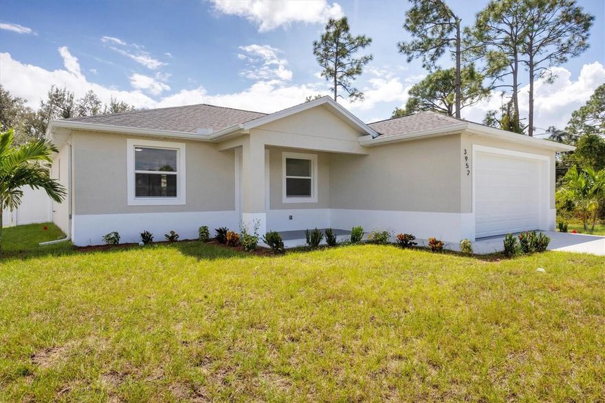 Under Construction. New Pool Home!! Move in Ready 10/01/2025
Discover this stunning new construction home at 3952 S San Mateo Dr, North Port, Florida, featuring a private pool with a screened enclosure, perfect for embracing Florida’s outdoor lifestyle. Currently under construction and set to be completed in approximately five months, this home will offer 3 bedrooms, 2 bathrooms, and a thoughtfully designed layout to maximize comfort and style.

Key Features:
Private Pool & Screened Enclosure – Enjoy your own sparkling pool in a private, enclosed setting, ideal for sunny Florida days and relaxing evenings.
9.4-foot-high ceilings – Enhancing the spaciousness and brightness of every room.
Tile flooring throughout – A perfect blend of elegance and low maintenance.
Contemporary interior design – Featuring modern finishes and carefully selected details.
Gourmet kitchen – Ideal for cooking enthusiasts, with ample cabinets, premium countertops, and modern appliances.
Hurricane-impact windows – Providing enhanced protection, energy efficiency, and peace of mind during storm season.
Prime Location in North Port (34288):
Myakkahatchee Creek Environmental Park – Perfect for nature lovers, with scenic trails, birdwatching, and beautiful creek views.
Myakka State Forest – A vast natural area offering hiking, biking, and wildlife observation.
Nathan Benderson Park – A 600-acre park featuring a 400-acre artificial lake, hosting rowing events and other recreational activities.
Shopping & Dining – Convenient access to local shops, restaurants, and major highways for easy travel.
The photos shown are from a model home; however, the house will be built exactly as depicted in the pictures.

With its modern design, high-quality finishes, hurricane-impact windows, and private pool, this home has everything you need. Don’t miss this unique opportunity in North Port! Contact us today to learn more and reserve your future home.