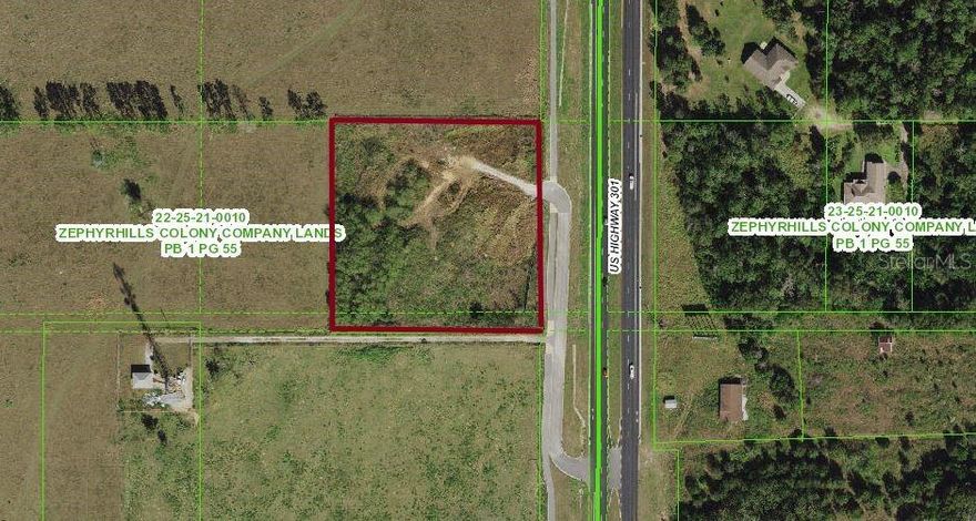 C-2 Vacant 2.78 acre MOL parcel on west side of US 301.  Located in Flood Zone X.  This hilltop parcel has an elevation of approximately 200 ft.  The site had been approved for 19,500 sq. ft. consisting of 3 building pads  (Expired permit)  Retention pond & and fire system (to be fed by well into buried tanks.) in place.  Site requires well & septic.  Plans available. While Information is believed to be accurate, Buyer should not rely on and  perform their own due diligence.