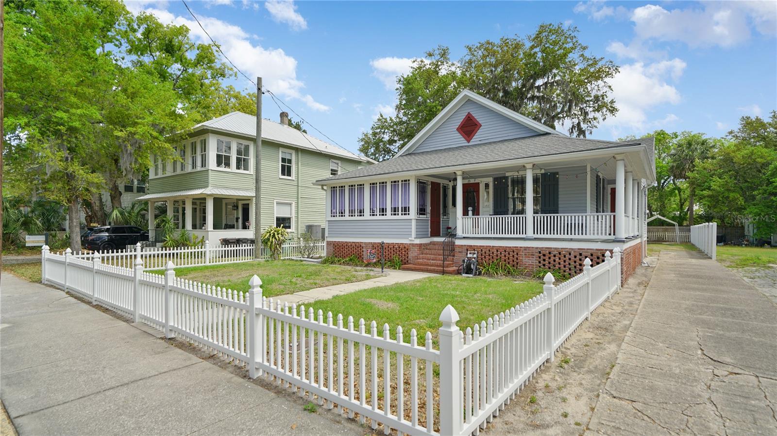 PRIME LOCATION ALERT!! Welcome to 23 Sevilla Street, available for the first time since 1980 and lovingly held by one family ever since. This special property offers unmatched walkability, just two blocks from St. George Street and the heart of historic downtown St. Augustine.
From the inviting front porch to the vibrant back deck, this home is full of charm. Inside the main house, you'll find 2 bedrooms, 1.5 baths, and a cozy yet spacious layout. The separate guest house features 1 bedroom, 1 bath, and sits above a 2-car garage, making it perfect for guests, extended family, or rental income.
With RS-1 zoning allowing for weekly rentals and ample parking, this property is a fantastic investment opportunity. Major updates include a 10-year-old roof, 2022 HVAC, and fully updated plumbing and electrical systems, ensuring modern convenience and peace of mind.
Whether you're looking for a multigenerational living space or a highly desirable short-term rental, this is an opportunity you don’t want to miss.
All information pertaining to the property is deemed reliable, but not guaranteed. Information to be verified by the Buyer. Be advised that cameras may exist recording audio and video inside/outside the property, such as ring doorbells. Photos are digitally enhanced and could be altered, please verify.