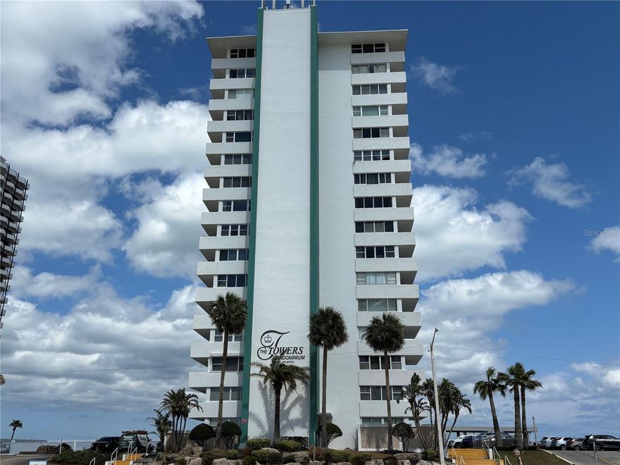 Step into paradise for Florida living at its best! Welcome to this deluxe ocean view condo located in the heart of the World's Most Famous Beach. Imagine lounging on the expansive balcony, taking in the sights and sounds of rippling waves and sea birds in flight. Inside you will find an updated and move-in-ready living space, perfect for a weekend getaway or full-time living. Take note, this condo also offers a rare, deeded, underground parking space near elevator access; seller says parking spaces have historically had a value of $30k+! The Towers condo in Daytona Beach offers residents community amenities that include secured, garage parking, private beach access, a large swimming pool, a grilling area, a clubhouse, library, exercise room, and the convenience of a laundry room on each floor. Plus, this oceanfront condo building is located within walking distance of stores, restaurants, and more. Come see this condo today!