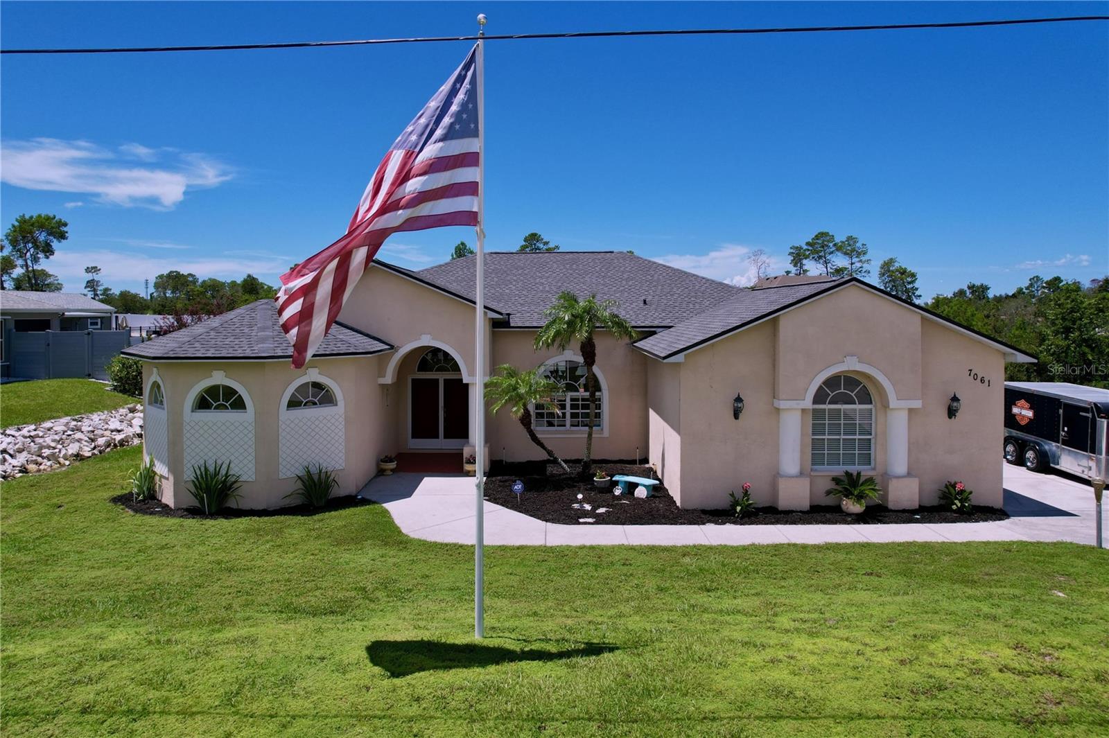 Welcome home!! Are you looking for your own slice of the Florida lifestyle? This spacious 3-bedroom, 2-bathroom home brings comfort and functionality together in over 2,200 square feet of living space. This property offers tile and wood flooring for easy cleanup. Open floor plan for your family or friends to enjoy conversation or movie nights. The open kitchen with granite counters and stainless steel appliances adds a nice touch. The cook in the family won't be missing the fun as the large breakfast bar offers space for friends to gather around and includes a breakfast nook when your not entertaining. The split plan offers privacy for everyone. Step inside the owners suite where you'll be amazed by the tray ceilings and private access to the pool. Dual walk in his and her closets. The Ensuite won't disappoint with the private wash closet, jetted soaking tub and dual vanities. Lets talk about the dual entry shower with dual showerheads and bench. You could walk a Great Dane for a bath it's soo big. 2 good sized bedrooms are on the opposite side. One is currently used as an office. They both have walk in closets and are nicely located the large guest bathroom with shower / tub combo. Access to the pool as well. You'll love spending time outdoors in the saltwater, heated and cooled inground pool—perfect for warm afternoons or relaxing evenings. A new pool pump helps keep things running like a charm, and hurricane shutters plus hurricane shades around the pool let you worry less when storms roll in. The air-conditioned garage isn't just for parking—turn it into your hobby haven or extra hangout zone. Need more room to tinker or create? There's even a workshop/ shed out back, complete with electricity. Upgrades include a brand-new roof 2025, a more recent water heater, and a newer air system—all geared to keep life cool and cozy. The fenced backyard adds privacy and is great for pets, backyard barbecues, or just grabbing some sun in peace. And get this—you're wired a security system if so desired. Also wired for a generator. Just in case the power decides to take a break, you don't have to. Grocery stores, shops, restaurants, medical facilities are soo close, less than 3 miles. The attractions like Weeki Wachee Springs State Park with a water park and daily mermaid shows and tours of the spring fed river. Bayport Pier for unobstructed sunset views are minutes away and breath taking. Put your boat in for direct Gulf access. Whether you enjoy outdoor activities or poolside relaxation, this home has something for everyone. Your commute to Tampa airport under 40 minutes or to Orlando attractions with in an hour an half. Make a splash and start your next chapter in a place that blends comfort, convenience, and a little bit of fun. Schedule your private tour today.