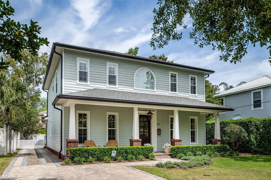 Beautifully updated with a refined, welcoming feel, this two-story home sits on a charming brick-lined street in the heart of Winter Park, just minutes from the shops, dining and parks that make the area desirable. Natural light fills this home, with four bedrooms and four full baths with custom details throughout. The well designed open kitchen is inviting centered around an oversized island with a beverage refrigerator, granite countertops, new backsplash, five-burner gas range with double ovens, range hood, pantry and abundant wood cabinetry. It flows easily into the family room with a gas fireplace and views of the private backyard and expanded patio creating a comfortable everyday living space. A separate dining room with a custom wainscoting accent wall offers a polished yet relaxed setting for gatherings, while the nearby laundry room features butcher block countertops, custom shelving and excellent storage. The first floor bedroom, currently used as a playroom, sits next to a marble-floored full bath and works equally well as an office, gym or guest space. Upstairs, a cozy landing provides an additional flex area, while the attractive renovated primary bath includes dual sinks, granite counters, a soaking tub, separate walk-in shower and a spacious walk-in closet. Two additional bedrooms share a new Jack and Jill bath. Storage is thoughtfully integrated throughout with custom closets and additional space under the stairs, complemented by plantation shutters, crown molding and substantial baseboards on the main level. The detached guest house adds rare versatility with its full bath, custom cabinetry and large walk-in closet, ideal for guests, a private office or creative studio. A long brick paved driveway provides ample parking and completes the home’s distinctive curb appeal. Zoned for top-rated Dommerich Elementary, Maitland Middle and Winter Park High. Schedule your private showing today and experience a home that stands apart from the ordinary. You will love living here!