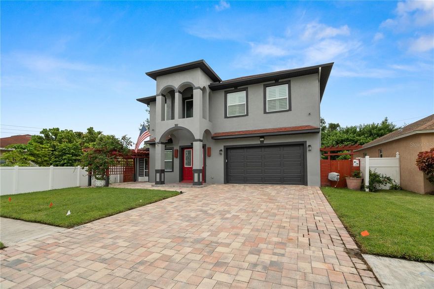 This stunning two-story custom-designed and custom-built house in the heart of Pinellas Park is ready for its next owners to move in. From the moment you enter through the grand double door entry, you'll be captivated by the high ceilings, detailed trim work, and perfect layout.
 The house features 10-foot ceilings on the first floor and soaring 22-foot open ceilings in the entry and living room, with custom-designed impact-grade windows and shutters for safety and energy efficiency, providing robust protection against storms and hurricanes.
Unique to this home, the construction is entirely of block and concrete up to the second floor, unlike regular homes that use wood frames, ensuring enhanced durability and safety. Inside, the stunning wooden spiral staircase and seamless open floor plan integrate the living room, family room, dining area. It also includes a versatile space perfect for a pool table or table tennis setup, adding an extra dimension of entertainment. The chef's dream kitchen is complemented by top-of-the-line stainless steel appliances, highest-grade custom granite countertops, a gorgeous backsplash, and tons of cabinetry for storage. A French door from the family room to the back patio, perfect for grilling and outdoor entertainment.
The second floor is designed for comfort and tranquility. It houses three oversized bedrooms and a spacious office that can easily be converted into another bedroom. A massive family room, perfect for use as a TV or game room, provides ample space for relaxation and entertainment. All bedrooms are located on the second floor, ensuring they benefit from fresh air and a peaceful, quiet environment.
Built entirely with block/concrete construction all the way to the second floor, this home ensures superior durability and strength compared to typical wood frame structures. With almost 3,600 sq ft of upscale living space, this house combines safety, elegance, and functionality, making it the ideal place for modern living in Pinellas Park.
Additional features include:
Impact Grade Windows: Custom-designed and manufactured windows with impact-grade shutters for safety, elegance, and energy efficiency, providing protection against storms and hurricanes.
Stunning Wooden Spiral Staircase: Adds to the elegance of the home.
Spacious Master Bedroom: Extremely spacious closet and en-suite bathroom complete with a standalone shower, separate standing bathtub, double sinks, and a lavish layout.
Double Patios: Embrace Florida living with double patios for outdoor entertainment.
High-Density foam insulation: reduce energy costs significantly over a roof’s lifetime, protection against air and water infiltration and strengthens the structure, reduce damage experienced during periods of high wind.
Large Indoor Utility Room: With washer/dryer for convenience.
Prime Location: Nestled in a safe, quiet, and friendly neighborhood with new houses. Close to Pinellas Park Police Station, parks, sports parks, and the Performance Art Center; not too far from local beaches such as Madeira Beach and Indian-Rocks Beach. Located near
Don't miss the opportunity to own this masterpiece. Schedule a showing today!