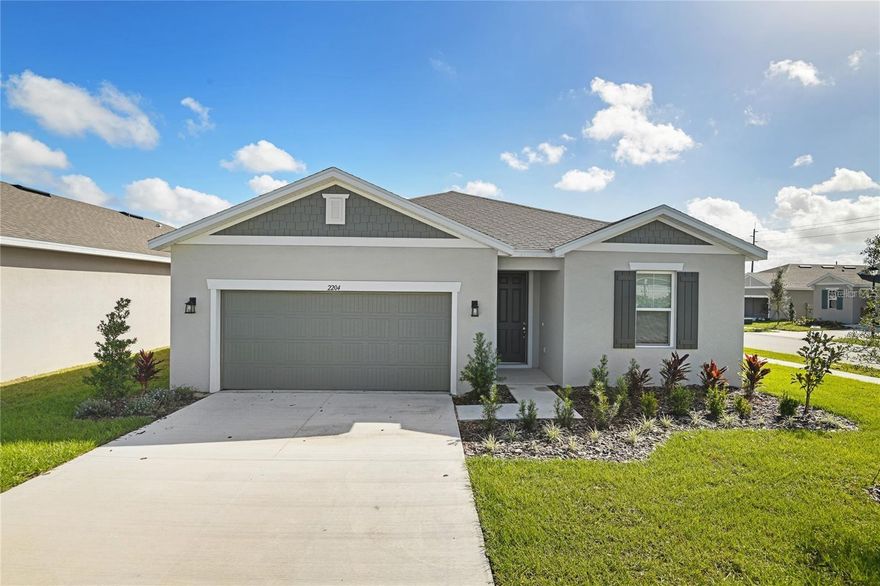 Discover comfort and convenience in this NEW 2024-built 4-bedroom, 3-bathroom home located in the desirable community of Sutton Preserve near Winter Haven — with Internet INCLUDED! The open-concept layout features a gourmet kitchen with quartz countertops, a large center island, stainless steel appliances, and a spacious walk-in pantry.  The oversized primary bedroom offers a large walk-in closet and a private en-suite bath with both a garden tub and a shower stall. Enjoy outdoor relaxation on the inviting covered back patio overlooking the partially fenced backyard. Additional highlights include walk-in closets in all bedrooms, a 2-car garage, and a brand-new washer and dryer.  Conveniently located just minutes from Legoland, shopping, dining, and major area attractions, this home offers the ideal blend of comfort and accessibility. With a smooth rental process, you can move in FAST—requiring only ONE MONTH deposit, the first month’s rent, and a background check for peace of mind and security.  Don’t miss the chance to make this beautiful house your next home! Owner prefers no pets but may consider a small pet.