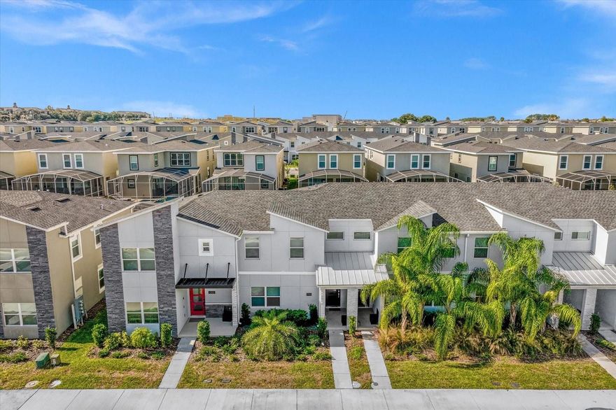 Spectacular 4 Bedrooms, 3 baths in the sought after Champions Gate Community. An investors dream with a high rate occupancy. This amazing fully furnished hone has an open concept floor plan that is perfect for family gathering, parties or just hanging out. Kitchen has all stainless steele appliances and a large island with plenty of room for guest seating, as well as excellent space for prepping and cooking. Relaxing in the private screened in pool is a must! Community features so many amenities such as lazy river, splash park, resort style pool w/slide, heated spa, poolside bar & grill, movie-theater, 18 hole gold course, tennis courts, basketball courts, cabanas, and so much more! Just minutes away are popular restaurants, shopping and the World Famous Disney Parks! A must see!