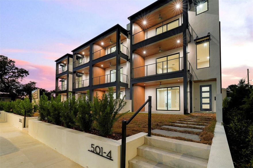 Stunning new construction 4 Bedroom, 4.5 Bath, 2 car garage Townhomes located across from Armature Works with amazing views of the Downtown Tampa Skyline offering just under 3400 sq ft of luxury living. Built by Renown home builder Brookshire Homes these townhomes come with Hurricane-Ready Windows & Doors – Hurricane impact windows and sliders provide safety, security, and peace of mind, ensuring resilience against extreme weather. High-End Kitchen Appliances – A professional-grade Thermador kitchen appliance package, including an induction cooktop, built-in refrigerator/freezer, and wine refrigerator, makes this home ideal for chefs and entertainers. Smart Home Wiring Package – Gigabit Wi-Fi, multi-zone music wiring, entertainment ports, security system prewiring, and automation capabilities make this home highly connected and future-proof. Luxury Finishes & Materials – Quartz countertops throughout, custom cabinetry, LED mirrors, built-in closet organizers, and elegant millwork add sophistication and function. Stunning Wood Flooring & Staircase Details – French White Oak flooring and finished oak stair treads with modern cable railings deliver a timeless, upscale aesthetic. Spa-Like Bathrooms – Calcutta quartz vanities, LED mirrors, and under-cabinet lighting enhance the comfort and luxury of each bathroom. Thoughtful Lighting Design – Recessed lighting, decorative fixtures, under-cabinet kitchen lighting, and LED vanity lighting elevate the ambiance. Spacious Outdoor Spaces – Balconies and Front Courtyard feature durable and stylish porcelain pavers, providing elegant outdoor lounging areas. Energy-Efficient & Climate-Controlled – A 15 SEER split HVAC system ensures year-round efficiency and comfort, while insulated glass windows reduce energy consumption. High-Quality Construction & Attention to Detail – From smooth level 5 drywall finishes to sound-reducing gypcrete flooring, every element is built with durability and comfort in mind. Call now for detailed feature sheet.