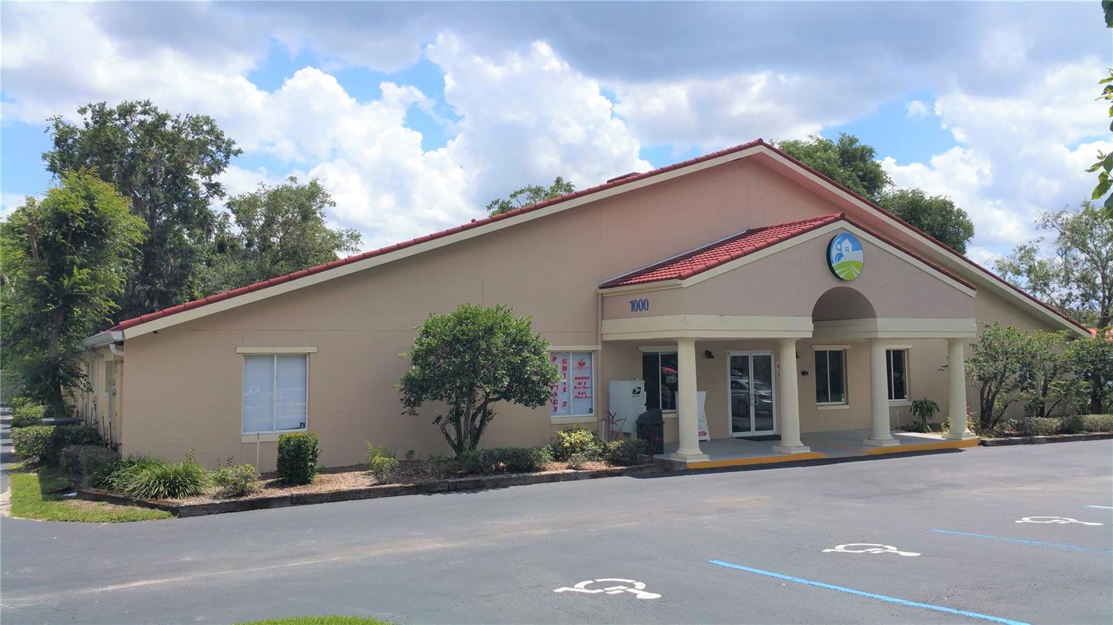 Single story medical building.
