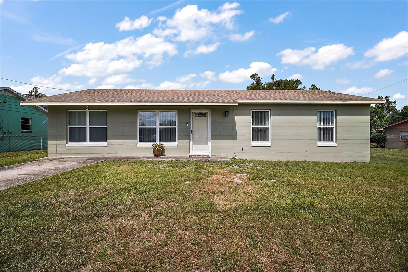 This lovely 3 bedroom, 2 bath home was renovated in 2022. Beautifully expanded living space, open floor plan design with new kitchen cabinets and countertops. The vinyl plank flooring throughout the home brings warmth and style. The laundry room is separate, and the half bath was turned into a full bath. This cozy home is perfect for a first-time homebuyer or anyone looking to down-size. There is a shed in the back for storage and plenty of land in the back for entertaining and enjoying family and friends.
Minutes away from downtown Eustis, local schools and a park. This property is surrounded by restaurants and shopping. You have to see it to believe it. Schedule your showing today.