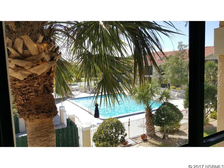 Beautiful open & airy 1 bedroom home overlooking the pool. Cathedral ceilings make the home seem much larger than it is. Tropically furnished so you'll just need a bathing suit & your toothbrush! Huge walk-in closet. Nice size laundry room with washer & dryer in the unit. Large pantry in the kitchen. Bathroom has 2 lavatories & access from the bedroom or the living area.Screened in balcony with additional storage closet. Priced to sell & easy to show! ;Water: City