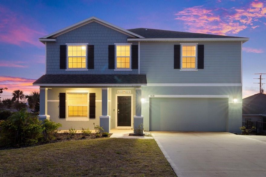 Welcome to this brand-new, custom-built 5-bedroom, 3-bathroom, 2,700 sq. ft. coastal residence in the heart of Daytona Beach Shores, where every detail has been designed to complement the beauty of its surroundings. As you arrive, the extended driveway immediately sets the tone, offering space, comfort, and the perfect welcome for family and friends. Step inside and feel the natural light pour through the west-facing windows, illuminating the sleek wood-faced LVP flooring that guides you through the main level. To the left of the entry sits a private guest suite, a peaceful retreat with soft carpeting, a spacious double-vanity en-suite, and a walk-in shower with a built-in bench. This clever Jack-and-Jill layout reconnects to the main hallway, creating both privacy and flow for guests or multigenerational living.



Continuing forward, the home opens into a bright and airy living space framed by sunset views. Here, the kitchen, dining, and living room blend seamlessly, perfect for everyday living or gatherings that linger long into the evening. The kitchen stands ready for any occasion with its updated appliances, double oven, closet pantry, and a large island with seating and a central sink positioned so you can stay connected to every conversation. Sliders along the west side invite you into the backyard, where there is ample room to create a personalized outdoor oasis, and the seller already has optional pool and second-floor deck plans available for those ready to elevate the space even further. With its size, layout, and prime coastal location, this home also presents an exceptional Airbnb or short-term rental investment opportunity, appealing to vacationers seeking space, comfort, and beachside convenience.

Upstairs, the soft carpet leads you into a spacious loft with partial ocean views, a versatile area that can become anything from a cozy media room to a lively play space. The primary suite sits just beyond, offering stunning river and sunset views that create a serene backdrop for winding down after a long day. The en-suite bathroom features a private water closet, a two-person shower complete with a rain shower head and dual side faucets, and a generous walk-in closet tucked thoughtfully at the rear of the space. Just down the hall, a convenient laundry closet with brand-new appliances and built-in shelving adds ease to daily routines, while two guest bedrooms with partial ocean views and another with calming river views offer comfort for family or visitors. A full upstairs bathroom with a tub/shower combo ties the second floor together.

Outside your doorstep, the location elevates the home even more. Take a short walk, less than a quarter mile, and you're at the nearest beach access, where morning strolls or sunset walks become part of your daily rhythm. A five-minute walk places you on the Daytona Beach Shores pier, and within ten minutes of driving, you can visit local shops, coastal boutiques, and some of the area's most loved restaurants.

This home isn't just new, it's thoughtfully crafted, beautifully positioned, and ready to offer the coastal lifestyle so many dream of. Whether you're searching for your forever home, a vacation retreat, or a high-performing Airbnb investment, this property delivers a rare blend of luxury, flexibility, and location. Here, every day feels like the best version of life by the ocean, with sunsets that greet you from the moment you step through the door.