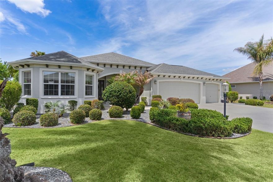 Live the lifestyle you’ve earned in this stunning golf course view premier home with a private pool, outdoor entertaining, and no rear neighbors in the centrally located Village of Pinellas. This Expanded Williamsburg Premier model offers 3BR/2BA, over 3,000 square feet of living space, an oversized 3-car garage, and an exceptional blend of privacy, elegance, and resort-style living.
From the moment you arrive, the professionally designed landscaping and architectural corbels set a tone of timeless sophistication. Inside, hand-scraped hardwood flooring flows through the main living areas, complemented by a grand living room with wood-burning fireplace, custom built-in wall units, tray ceiling, and surround sound, ideal for both intimate evenings and refined entertaining.
The heart of the home is a beautifully appointed chef’s kitchen featuring wraparound granite countertops, a spacious island with seating, and an inviting eat-in dinette with picture window—the perfect spot for reading the morning paper with your first cup of coffee and watching the the world go by.
Seamlessly blending indoor and outdoor living, stacking sliding glass doors open to an expanded private mansard lanai showcasing a saltwater pool, outdoor entertaining with wet bar and refrigerator, and multiple lounging, dining, and entertaining areas—all enclosed in an enlarged birdcage and overlooking the Evans Prairie Osprey Championship Golf Course (4th hole, 2nd tee box). With no rear neighbors, the setting offers both tranquility and breathtaking views. There is also plenty of room to add on a full cabana and an outdoor gourmet kitchen.
The primary suite is a luxurious retreat with a tray ceiling, French doors leading directly to the lanai, dual closets, dual vanities, private commode, Roman shower, and jetted garden tub you can get lost in. A private guest wing—complete with two bedrooms (including a walk-in closet), full bath, linen closet, and pocket door—ensures comfort and privacy for visitors.
Additional highlights include enhanced lighting and fans, custom finishes throughout, and a spacious 3-car garage with built-in storage, workshop area, and attic access.
Premier home • Golf course frontage • Pool home • No rear neighbors • 3-car garage
Bond Balance: $31,244
A rare opportunity to own a refined premier home in a premier neighborhood, with golf course view designed for luxury living and unforgettable entertaining.
