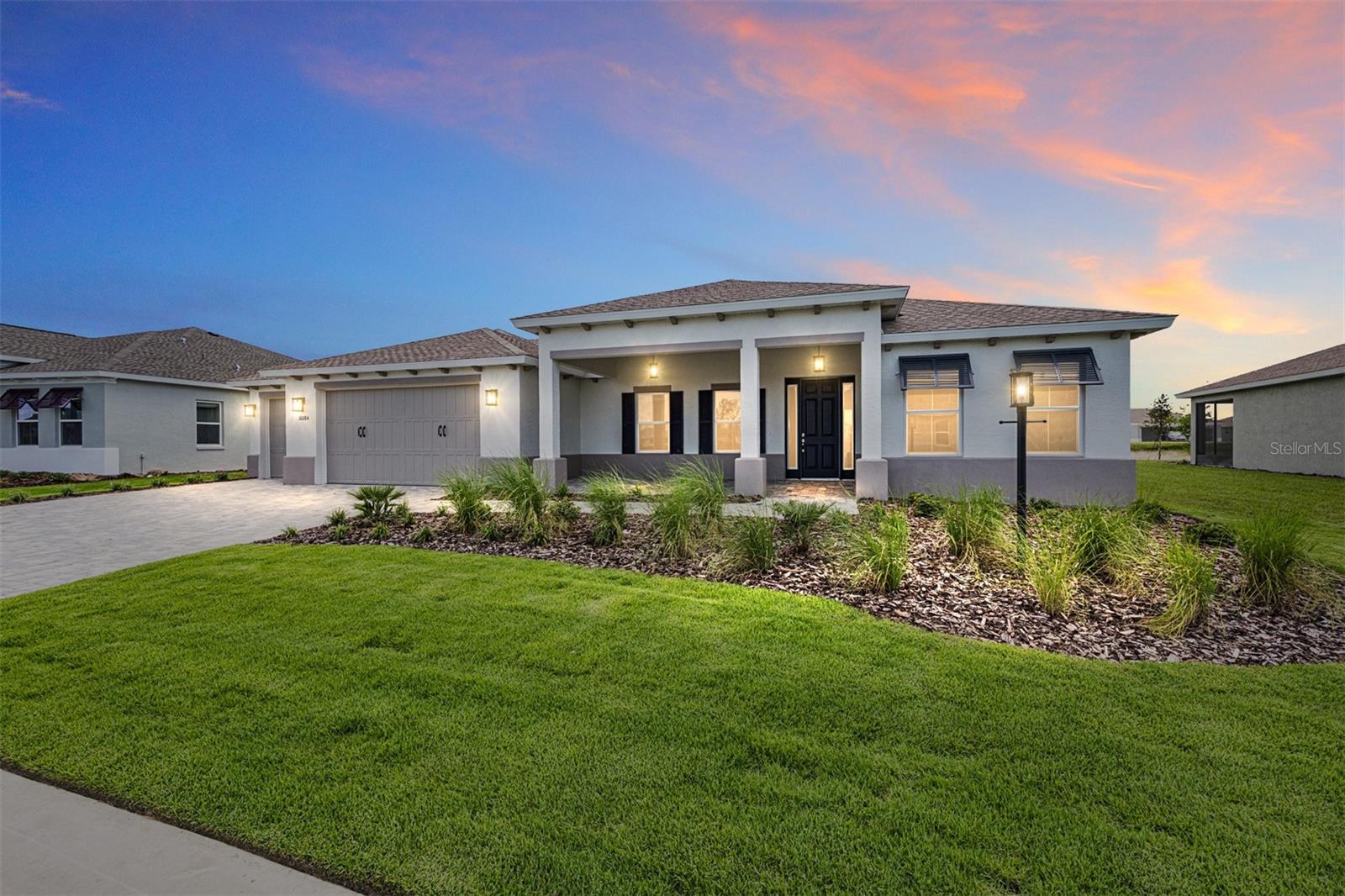 This brand new, move-in ready Brighton model in Candler Hills offers the perfect blend of comfort, space, and everyday convenience. With 2 bedrooms, 2 bathrooms, and over 2,000 square feet of thoughtfully designed living space, this home features a flexible layout that includes a formal dining room, a bright and open living area, a breakfast nook, and a versatile flex room that can suit a variety of needs. You'll also find spacious walk-in closets, a full laundry suite, and a rare 3-car garage that provides plenty of room for storage or hobbies. A covered front porch and back patio add extra space to relax or entertain. Located in one of Ocala’s premier 55+ communities, residents enjoy world-class amenities, golf, and a vibrant lifestyle within a beautifully maintained, gated neighborhood. This is Florida living at its most comfortable, and it’s ready for you to make it your own.