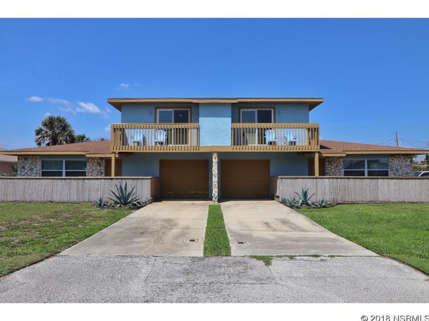 REMODELED RESIDUAL INCOME OPPORTUNITY! This MUST SEE property offers side by side furnished homes each featuring 2 bedrooms 1 full bathroom and 1 half bath.  Remodeled kitchens with beautiful granite counter tops, all new cabinets, and a nice tile back backsplash.  All new flooring, new paint, remodeled bathrooms, new furniture.  Steps to the sand!  This property is in the weekly rental zone.  Rent both sides or live in one side and rent the other.  1 car garage on each side.  This is a beautifully renovated side by side property that is turn key! The seller does not have detailed rental history as it was not put into a rental program. The times it was rented the seller got $2800 monthly per side during the spring. Summer Months yielded $700-$900 per week per side. In the spring if they stay 4 months, the fee was $2500 per month and for 2 month rental $2800 per side.