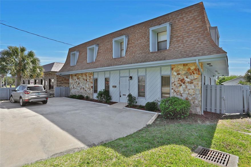 Commercial Mix Use Triplex in the heart of Daytona Beach. The triplex is fully leased and producing great income. The dwelling sits on one parcel and it comes with a newly combined parcel to the north side giving you endless possibilities to expand or improve upon this investment property. The first level is the commercial space, as you walk into the space you have the waiting room, with a receptionist area adjoining. The commercial space is 1,632 square feet, has 8 bay offices, three bathrooms, a laundry room, and a kitchen. In front of the building is a parking lot, and on the south side is a outdoor common space that is fenced in for the tenants along with the entrance door to the two apartments on the upper level of the building. Each apartment is very spacious at 800 square feet with a full kitchen, living, and dinning area. The apartments are both one bedroom and one bathroom. Many improvements have been made to the building. commercial area has new concrete polished floors, exterior newly painted, new gutters, new roof, two new HVAC, newly built fence and a recent survey has been done. This is an incredible opportunity with endless potentials in a sought after area. Seller has engineered plans for a parking lot that will be included.