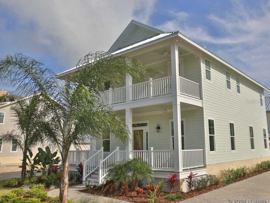 Cottages at Flagler. MODEL HOME NOW AVAILABLE! STUNNING! QUALITY! CRAFTSMAN DETAILS. This Faulkner Floor Plan includes the following upgrades: tile thru-out entire 1st floor, open spindle stair case, milestone counters in kitchen $ master bath, landscape upgrade with reclaimed water, stainless steel appliances. WHERE LIFE IS A BREEZE! THE COTTAGES AT FLAGLER AVE IS A QUAINT SEASIDE RETREAT COMMUNITY LOCATED IN THE HEART OF NEW SMYRNA BEACH, THE LOOP AND FLAGLER AVE DISTRICT.  8 FLOOR PLANS TO CHOOSE OF OLD WORLD CHARM DESIGN WITH CRAFTSMAN QUALITY THRU OUT.  ALL MODELS INCLUDED: 24 GUAGE STAINLESS STEEL ROOF,  10'CEILINGS, GRANITE COUNTER TOPS IN ALL WET AREAS, 18 X18 TILES IN ALL LIVING AREAS AND MASTER BED, WOOD CABINS, BEAD BOARD PORCH CEILINGS PAINTED HAINT BLUE WITH TREX PORCH DECKING, 8' DOORS, CROWN MOLDING IN ALL LIVING AREAS AND MASTER BED, PAVER DRIVEWAYS AND FULL LANDSCAPED.  PLEASE INQUIRY ABOUT MATCHING YOUR LOT UP WITH YOUR FLOOR PLAN ( PRICES SUBJECT TO CHANGE). APPLIANCE AND LIGHTING ALLOWANCES. FIREPLACES ARE AN OPTIONAL UPGRADE AND NOT INCLUDED IN PRICING. CALL FOR A COMPLETE LIST OF UPGRADES. ALL DIMENSIONS ARE APPROXIMATE. ARTIST RENDERING MAY VARY FROM ACTUAL CONSTRUCTION DOCUMENTS  DUPLEX LOT/HOME. Buyer to pay Title & Doc Stamps. ;Water: City