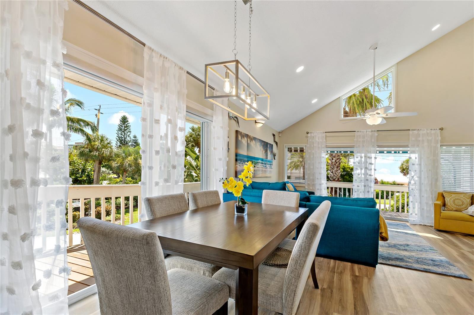 Take a 60 second stroll across the street to the Beach from this Beautiful Renovated unit with an onsite heated pool. Enjoy Peek-a-views of the gulf beach right from the Living Room Sofa, or Private Wrap Around Balcony. There's truly Nothing else like it on the island. Located just 2 blocks from Publix with beach access across the street. Just bring your personal belongings as everything is right here awaiting your arrival - bikes, beach chairs, board games, bidet toilets, fireplace, all kitchenware & gadgets, large screen smart tv's in every room, high speed internet, printer, beach chairs and a ton more. You will surely love it here! Also currently available for the 2026 Season at the seasonal rate. Hurry Before It's Gone!