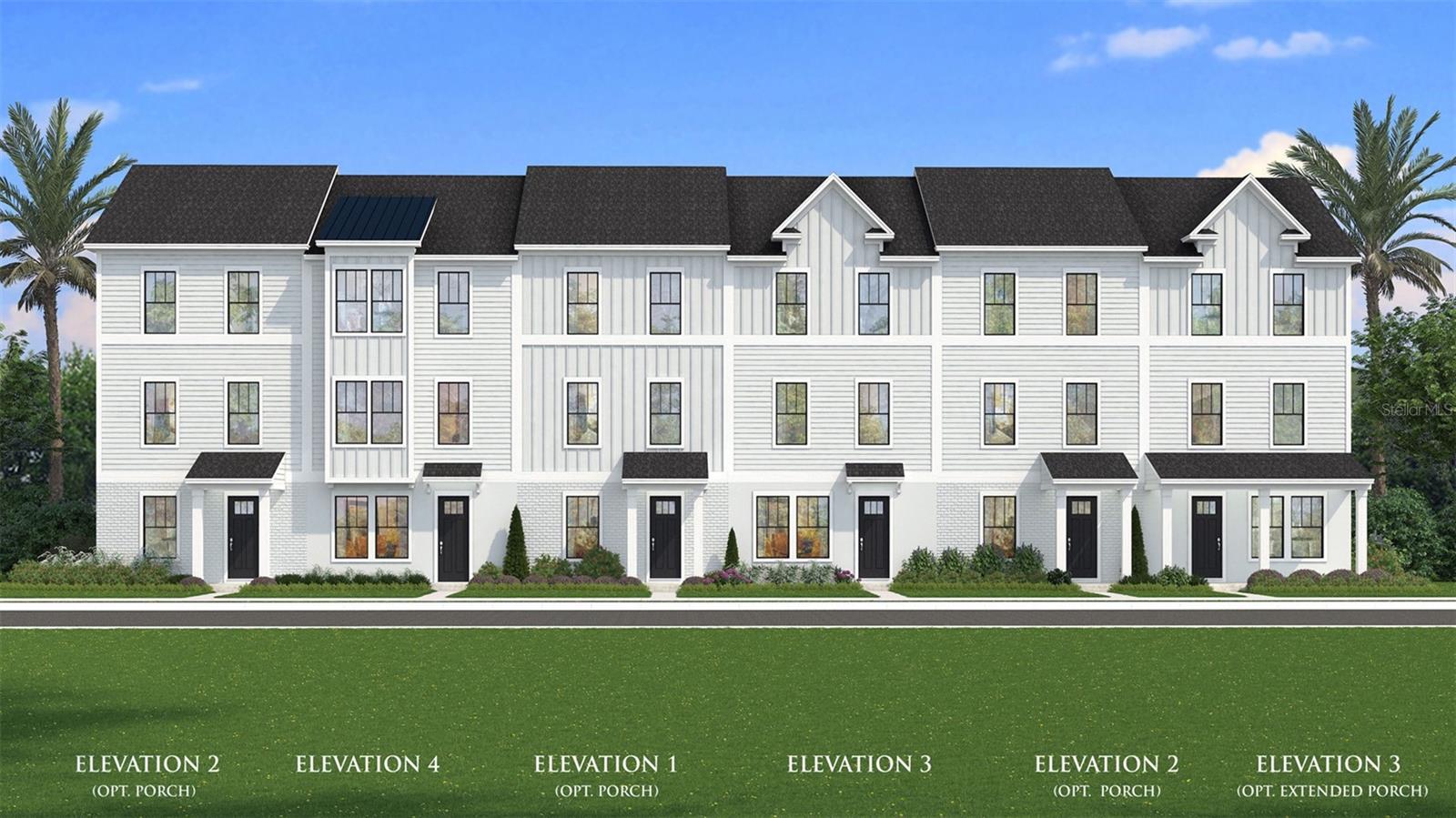 Under Construction. Home estimated completion is September. this new construction, three-story end unit townhome (The Lantana) is a showstopper with its popular farmhouse exterior. This townhome features 3 bedrooms, 2 full bathrooms, a powder room, spanning 1,846 sq. ft. As you enter this home through the 8' entry-door, you are welcomed with an spacious study/home office with a large store closet. As you continue up, you will find luxury vinyl plank flooring that that leads you to the open concept living room, dining room and stunning kitchen. Your inner gourmet will be delighted by the large eat-in island, 42" cabinets with crown molding, quartz counters and soft-close drawers. Your eyes will be drawn to the bank of windows flooding your dining room and kitchen with light. Moving to the third level, you have quick access to the generously sized primary suite that accesses your ensuite bathroom with glass-enclosed shower, dual vanities, and the roomy, well-lit walk-in closet. Adjacent to the primary suite is your laundry room with adjacent, secondary bedrooms and guest bath.
