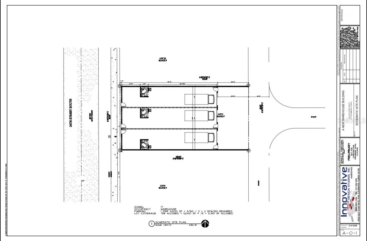 This prime property is zoned Industrial Traditional, allowing for the development of up to three flex space or warehouse units, or even live-work style accommodations (see attached rendering). Currently, the property features a charming 3-bedroom, 1-bathroom single-family home with a updated roof, HVAC, electrical, plumbing that is already generating a steady income of $2,261 per month, providing immediate cash flow as you finalize your redevelopment plans. Situated in a dynamic area known for its growth and accessibility, this unique location offers the perfect blend of residential and commercial potential. Whether you’re looking to expand your investment portfolio or create a custom space tailored to your vision, this property presents an exceptional canvas to achieve your goals. Seize the opportunity to capitalize on the thriving St. Petersburg market while enjoying the benefits of existing rental income. Don’t miss out on this rare find—explore the possibilities!
