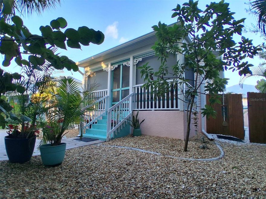 Key West–style coastal cottage fully furnished ideally located in the heart of the historic district of Punta Gorda, just two blocks from Gilchrist Park and the scenic Waterfront Harborwalk. This seasonal rental includes utilities and features an open floor plan with high ceilings, updated interior finishes, and stainless-steel appliances—offering a unique coastal vibe in one of Punta Gorda’s most walkable locations.
Access to multiple boat ramps. 
The home offers one bedroom plus a pull-out sofa and 1.5 bathrooms. Outdoor amenities enhance the coastal lifestyle and include a private backyard sand area, saltwater 3-person hot tub, 2-person sauna, and outdoor shower. A finished detached 10x12 shed with heat and air provides flexible bonus space. 

Enjoy exceptional walkability to downtown, waterfront parks, farmers market, walking and biking paths, tennis and pickleball courts, restaurants, festivals and coastal shops. Located approximately four blocks from Fishermen’s Village and about three miles from Ponce de Leon Park, offering a beach area and boat ramp with access to The Gulf.