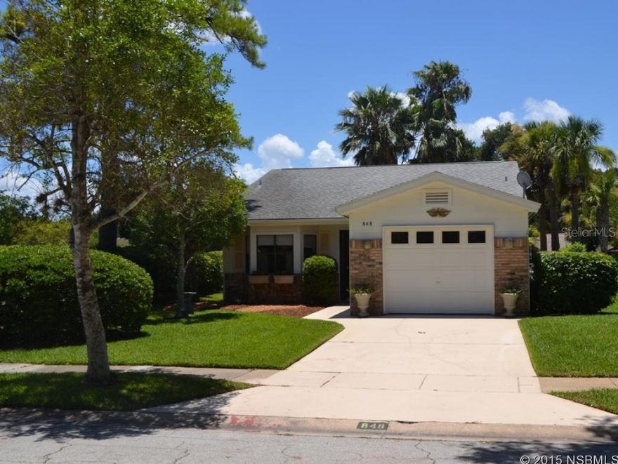 Charming Pine Island home with open living dining area, cozy eat in kitchen.  Nice master bedroom and bath with access to screened porch from the master and living area.  Back patio area for view of the canal.  Club house and pool are just down the street. Freshly painted and well maintained. ;Water: City