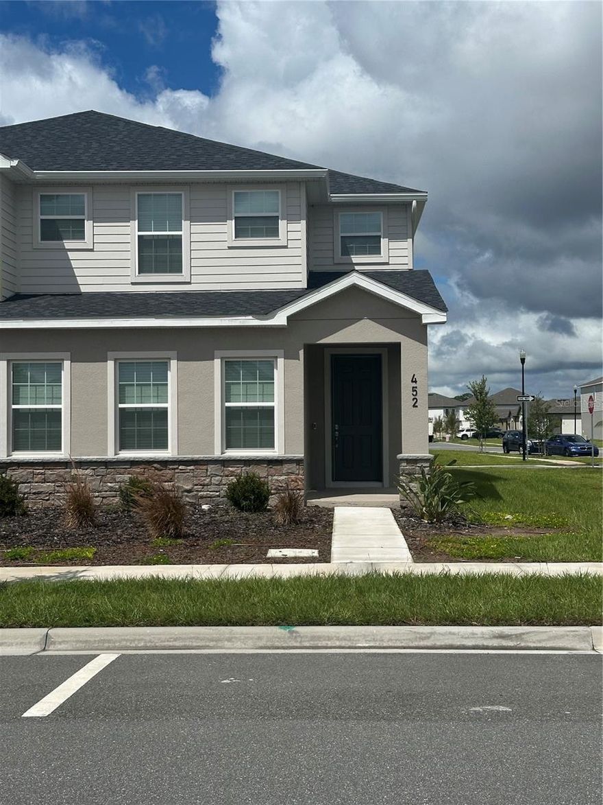Be the first to live in this stunning brand-new 2024 CONRNER-LOT townhome in the desirable Crossings community of St. Cloud! This 2-story residence offers 3 bedrooms, 2.5 baths, and a 2-car garage across 1,921 sq. ft. The open-concept layout features a gourmet kitchen with quartz countertops, shaker cabinets, Samsung stainless steel appliances, and a pantry. Enjoy luxury vinyl plank flooring downstairs, plush carpet in bedrooms, and a spacious owner’s suite with dual vanities and a tiled shower. Additional features include a loft for office or gym, blinds throughout, Samsung washer & dryer, and energy-efficient windows. Just 15 minutes from Lake Nona, close to shopping, Dinning, schools, and the hospitals. Modern living at its finest. Schedule your showing today!
