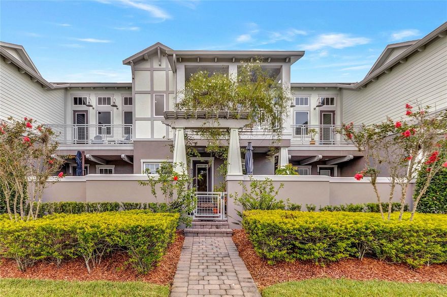 Welcome to this exquisite townhouse unit. This 1776 sq ft, Minto, 3 bedroom, 2.5 bathroom, Hartwell floor plan offers functional elegance*42” Cherry Kitchen Cabinets*Granite Counter tops*tile backsplash*premium cook top*Stainless steel appliances*range hood, vents to exterior*Large kitchen island with built in bookshelves*extra under stair storage/pantry*Positioned across from a conservation lot* The only unit that both floors overlap, self-contained*prewired pendant lights*Crown Molding*diagonally laid tile*upgraded can lights throughout*Energy efficient windows*Honey Golden Oak Wood Flooring installed on the staircase and extends the full second floor*Elegant forged wrought iron handrails* Master Bedroom Covered Balcony overlooks the conservation view*large walk in closet*Garden Tub*Walk in Shower*Built in desk in the nook on the second floor*second floor laundry*washer & Dryer*Ceiling fans in all bedrooms and living room*wireless access points on both floors*2 car attached garage*Covered patio and a generous fenced courtyard*8” block walls, enhanced insulation*One Owner*no pet, no-child history*Walking distance to PUBIIX*$30,000 in upgrades*The community features access to the resort-like state-of-the art Aquatic Center* 2 swimming pools (family pool & quiet pool)*sand volleyball court*Canvas Restaurant and Café*Lake House event venue*community gardens*dog parks*walking, running and bicycling trails*Fiber-optic speed internet*A-rated schools*Conveniently situated near major highways, 417, 528, turnpike *Orlando International Airport*Close proximity to Medical City*UCF Medical School*Sanford- Burnham Institute*Veterans Affairs Hospital*Nemours Hospital, MD Anderson Cancer Center*US Tennis Association national headquarters*Lake Nona Country Club. This home will not last long, schedule your appointment today!
Be sure to click the video link.