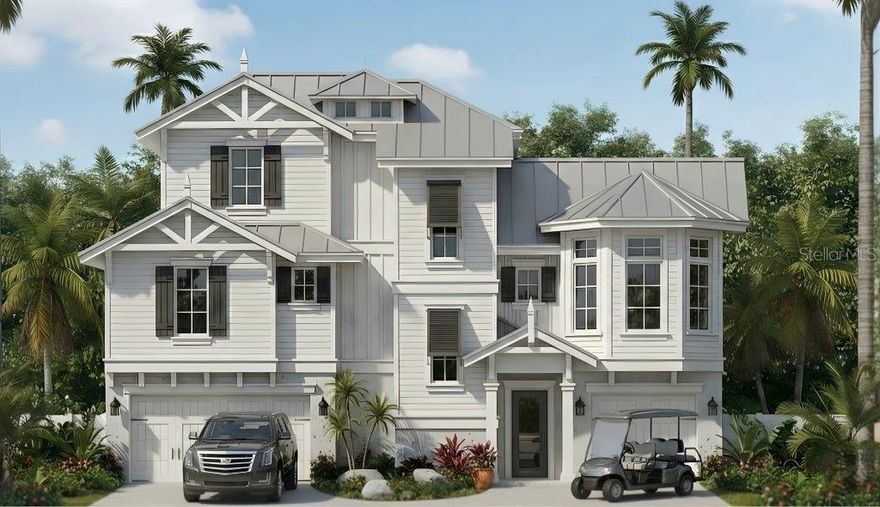 Pre-Construction. To be built. Dreaming of building a brand-new home on Siesta Key but not sure where to start? The hard work has already been done for you. This to-be-built coastal residence has been thoughtfully designed as a 4-bedroom, 4.5-bath home with a den and club room and an experienced builder is already secured. All that's left is for you to personalize the finishes and make it distinctly yours. Even better, the setting is something truly special. In this unique Siesta Key neighborhood, residents enjoy the rare privilege of crossing Heron Lagoon via a private pedestrian bridge that leads directly to the communities private beach. A community cabana offers storage for beach chairs, kayaks, & water toys, making spontaneous beach days effortless. From your future front door, it's just a one-minute walk to the bridge & another minute to the Gulf. Designed for elevated coastal living & a carefree lifestyle. The home plan includes multiple covered patio areas that create seamless indoor-outdoor flow, ideal for gatherings after a day at the beach or evenings under the island sky. The previous structure has been removed, providing a clean slate & a streamlined path to construction. You're also just minutes from local restaurants, a nearby marina for your boat, Turtle Beach, & the newly reopened Midnight Pass. This is your opportunity to step into the Siesta Key lifestyle with a custom home already in motion, without the typical delays of starting from scratch. Schedule your visit and walk the property to experience the location firsthand. Property is also being sold as land only.