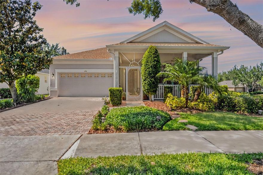 Welcome to an open concept corner lot located in The Cascades of Groveland, an all inclusive 55+ community known for their amenities. This home offers soaring ceilings and an open layout that floods the home with natural light. At the heart of the home is the spacious kitchen, complete with generous counter space, a cozy breakfast nook, and views of both the living room and the oversized covered patio—perfect for indoor-outdoor living. The primary suite offers dual walk-in closets, a Jacuzzi tub, dual vanities, and an expansive step-in shower. Living in The Cascades means enjoying resort-style amenities right at your fingertips, including a clubhouse, on-site restaurant, golf, tennis, pool, spa, poker and billiards rooms, live entertainment like comedy nights and concerts, organized field trips, and so much more! Don’t miss your chance to be part of this vibrant community—schedule your private tour today before it’s gone!