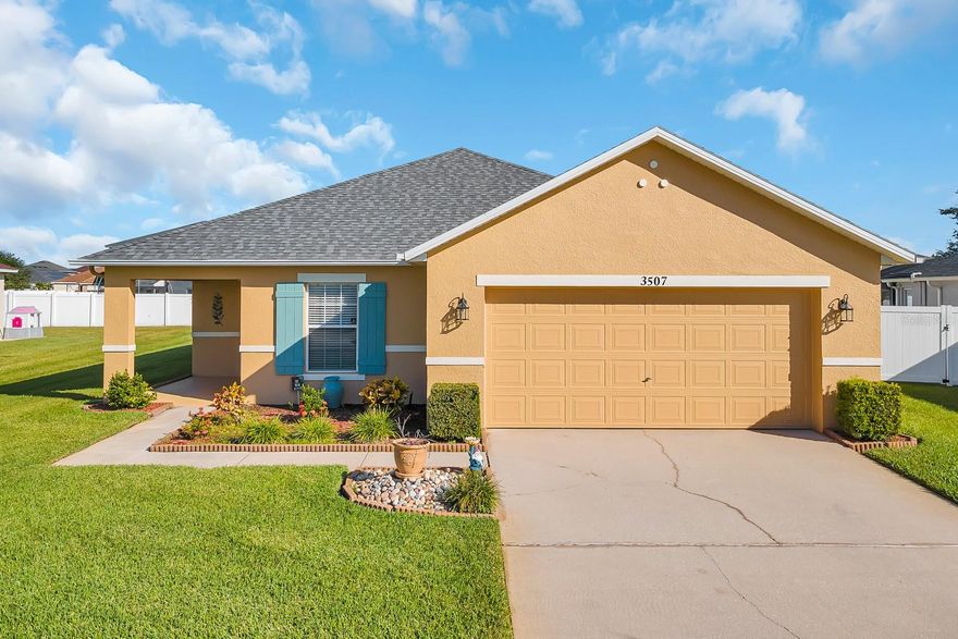 Take a look at this inviting and comfortable residence featuring recently installed roofing and floorings. The home comprises three bedrooms, with the master bedroom distinguished as the most spacious and premium area within the home. Additionally, it offers two full bathrooms and spans a total of 1682 square feet. The kitchen showcases exquisite new countertops and a relatively new refrigerator, providing convenient access to the extensive backyard. Home is equipped with hurricane shutters and newly installed insulation. The residence is situated in close proximity to FL Turnpike exits, grocery establishments, and some of the town's finest restaurants. Notably, it entails low Homeowners Association (HOA) fees and is exempt from Community Development District (CDD) charges.  Send your offers now, for this is a great deal and you do not want to miss out.