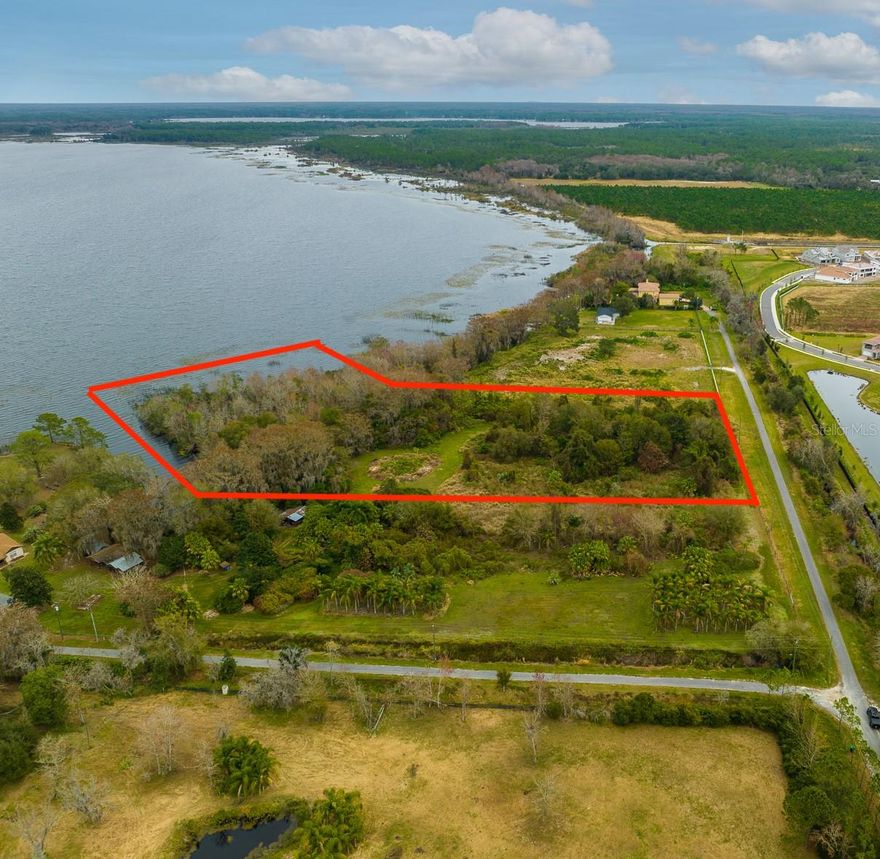 A rare opportunity to create a true waterfront lifestyle! This exceptional 5.34-acre agricultural zoned vacant parcel offers water frontage on Lake Hart plus ownership of your private canal, delivering a one-of-a-kind homesite that’s nearly impossible to replace. With ample room to build and spread out, this unique property is a blank canvas for a custom estate or homestead-style retreat—while still close to shopping, dining, and major routes. Tucked near the end of a dead-end street, the setting is peaceful and secluded with virtually no through traffic. Enjoy stunning golden-hour views over the water, and bring your lake-life vision to reality—boating, kayaking, paddle boarding, with the opportunity to build a dock of your own. Build your dream home and own a truly unique piece of land! 
Wetland/Environmental report available upon request.