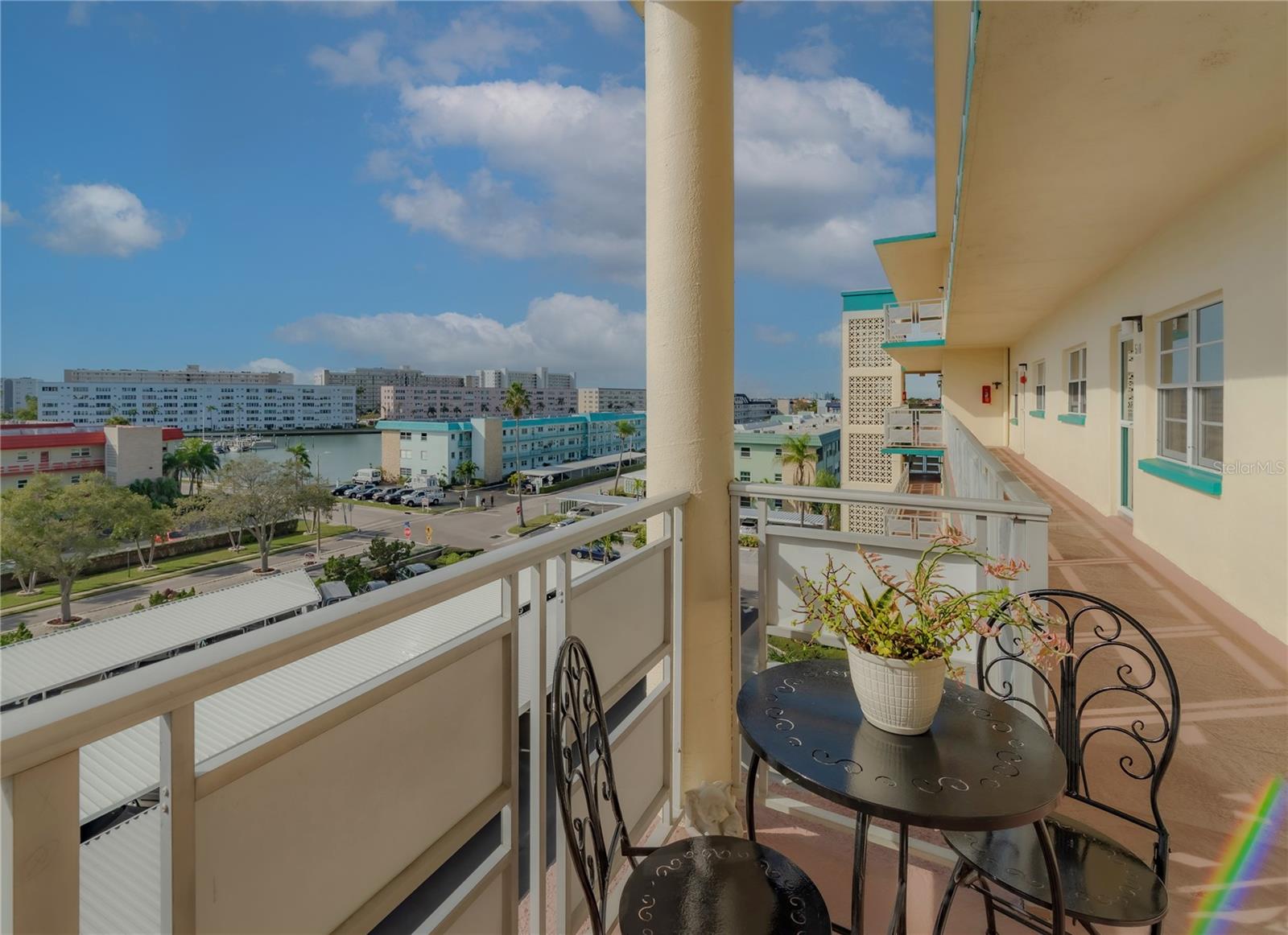 NEW PRICE - SELLER SAYS "MAKE AN OFFER!" - Come Live Your Best Chapter at Town Shores, an active, 55+ condo community in the waterfront town of Gulfport. Residents of Town Shores enjoy the walkability to Gulfport's Arts District where you'll find a waterfront walking track and outdoor fitness equipment, tennis & pickleball courts, and of course Beach Blvd with tons of galleries, boutiques, shops, live music and restaurants. The Catherine Hickman Theater and Senior Citizens Center offer tons of activities, as well. Within the Town Shores campus you'll enjoy 4 heated pools, tennis, pickleball and shuffleboard courts, a clubhouse with game rooms and his and her saunas, and a monthly activity calendar that will keep you busy! From your front door, you have a small outdoor sitting area overlooking the marina and Boca Ciega Bay. At Town Shores every day feels like VACATION! This condo provides a move-in ready environment, pool views and a covered parking spot. This one bedroom, one bath unit is clean as a whistle with fresh interior paint and tile floors throughout. The smart layout finds your living room bathed in sunlight through your front windows, offering water views of the marina from the comfort of your couch. The flow continues nicely to the dining area and into the galley kitchen with quartz countertops and subway tile backsplash, a pantry cabinet with pull-out drawers and updated appliances including the range with a gas cooktop! Natural gas is included in your monthly condo fee and provides energy for your cooking and heating. Stroll through the kitchen and out to your enclosed Florida room that overlooks the pool and courtyard. This room works well as a home office, flex space or den and includes a generous closet for seasonal décor, sandy toys or tools. The bedroom is spacious with a walk-in closet as well as a separate hanging closet with a nice closet system. The full bathroom is tastefully updated, as well and the vanity offers organized storage in addition to the linen closet. The community laundry room and your external storage locker are both found on the same floor. #509 is just a few steps away from the elevator, for easy access, and this unit also provides a reserved carport parking space (#38). The Jamison building replaced their roof in 2018/2019 and passed their Phase 1 Milestone Inspection with no pending assessments. WHAT ARE YOU WAITING FOR? SCHEDULE YOUR SHOWING TODAY!