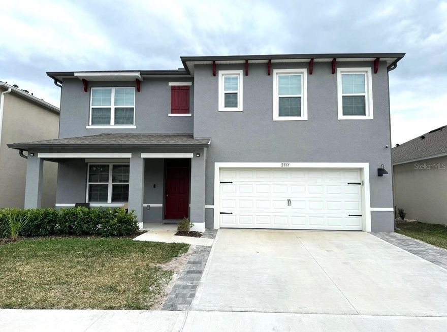 ***** Beautiful 5BR Home | Hayden Floor Plan | Beautiful Upgrades | Outdoor Entertainment Area*****

This spacious 5-bedroom, 3-bathroom home features a full guest bedroom and bathroom on the main floor, perfect for visitors or multi-generational living. As you enter, you’re welcomed by a versatile flex room that can be used as a home office, formal dining area, or an additional living space—tailored to fit your lifestyle needs. Three additional bedrooms + full bath + large loft offering ample space for relaxation or entertainment. 

This must see home features the following upgrades:
# Beautifully upgraded kitchen with backsplash, crown molding on cabinets and upgraded pantry shelving
# Upgraded doorknobs throughout the home
# Blinds across the entire home
# whole house water filtration system
# gutters for entire home and patio
# laundry room shelving
# extended pavered patio for outdoor entertainment. Patio equipped with wiring for fans, ceiling lights and tv connection and also screened in.
# full privacy fenced in backyard
# extended pavered driveway

***** Smart Home Features*****
Alexa-enabled Amazon Echo Dot
Skybell® video doorbell with app control
Kwikset® Z-Wave smart lock
Qolsys® IQ2 touchscreen home hub
Smart exterior lighting and Honeywell® smart thermostat

*****Resort-Style Community Amenities*****
- 5,000 sq. ft. resort-style pool with sun shelf
- splash pad
- Covered patio, picnic areas & shaded playground
- Amphitheater with lawn seating
- Scenic canal overlook
- Walking, biking & equestrian trails
- Nearby Buck Lake (511 acres) & Cat Lake (430 acres)
- Harmony Golf Preserve – Johnny Miller Signature Course
- Town Square with restaurants and shops

***** CDD taxes are already included in the property taxes, providing added value and convenience. *****

Schedule your showing today !!!