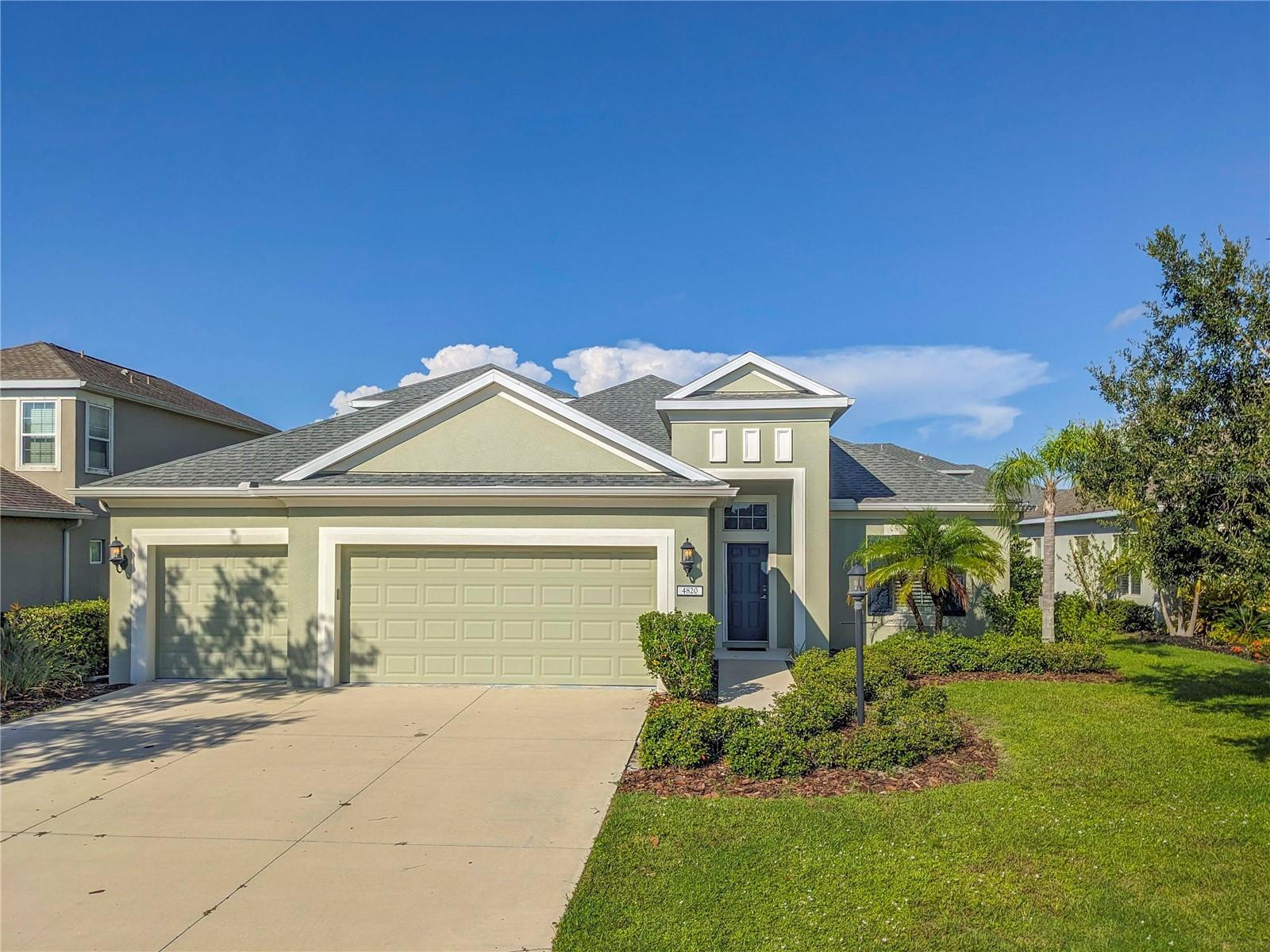 This is a spacious two-story, 5 bedroom 4 bath home with den and spa in the gated community of Central Park in Lakewood Ranch. The open-concept design features a central combined kitchen, living room and formal dining area. The kitchen has a large island, stunning white wood cabinets and granite countertops. The living area has large sliding glass pocket doors that open all the way up to a spacious back patio with a large spa, outdoor grill, and beautiful pond views. The master bedroom is conveniently located on the ground floor and features a door to the outdoor patio and an ensuite bathroom with a walk-in shower, his and her sinks, a private toilet room, and his and her walk-in closets. Downstairs, there are 3 additional spare bedrooms, 2 full bathrooms, a den/office, and a laundry room. Upstairs, there is a large bonus living room, a spare bedroom with some furnishings and a spare full bathroom with tub/shower combination. The oversized driveway has access to a large 3 car garage. The golf cart pictured is not included with the rental. This home is located just across the street is a 10-acre community park area that offers walking trails, play a game of tennis or pickle-ball on the courts, two dog parks, a large field for soccer or baseball, and a kids' splash pad. Central Park is a convenient location close to plenty of shopping, golf courses, and restaurants. Please allow up to three weeks after approval for the HOA Application to be processed before move-in. We score every application. If an application doesn’t score high enough, the resident may be required to place the equivalent of two months’ rent in a security deposit. This home is being leased by Sarasota Management & Leasing, however it will be managed by the owner.