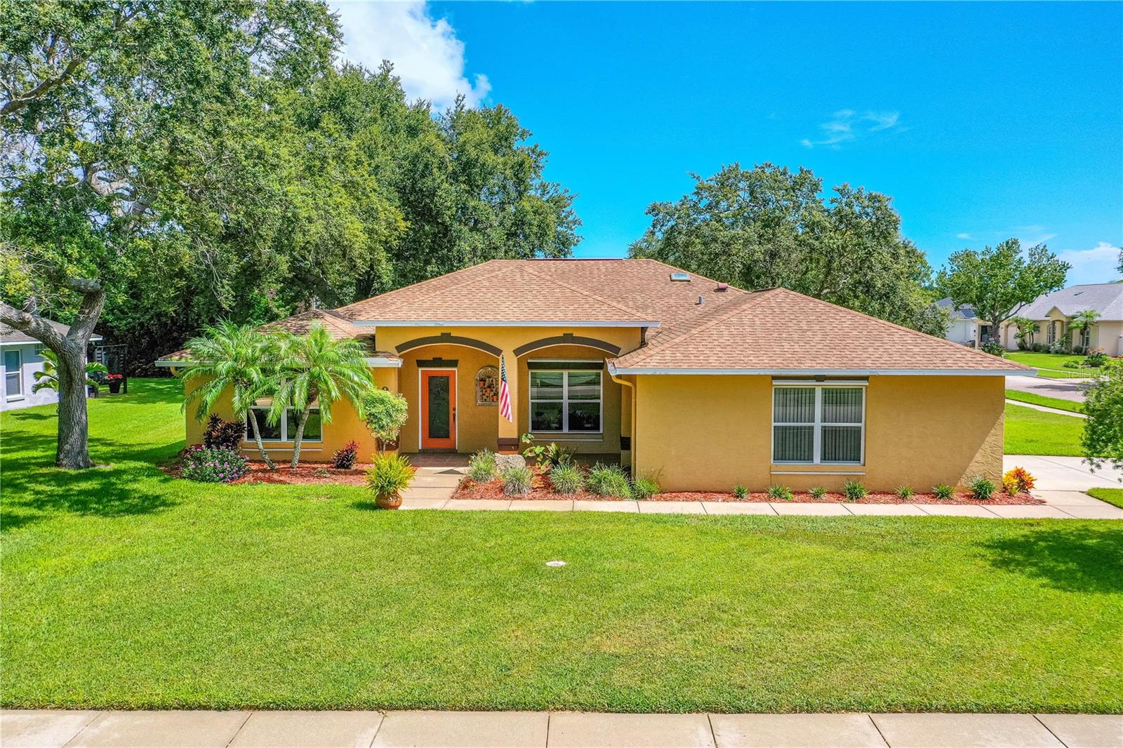 Welcome to this beautifully maintained home on a spacious corner lot in the desirable Lake Victoria community! Enjoy the modern kitchen featuring granite countertops and Maytag stainless steel appliances. The open floor plan is enhanced by tile wood grain flooring, oversized bedrooms, and natural light pouring in through sun tunnel skylights. A/C is just 1 year old, and the roof is only 7 years young—offering peace of mind. Step outside to a private backyard oasis complete with a concrete patio and a 15-foot retractable awning—perfect for outdoor living and entertaining. Hurricane panels included for added protection. This home offers comfort, style, and smart upgrades throughout! This home is very close to both Sweetwater Elementary and Spruce Creek High Schools and near the Port Orange City Center.