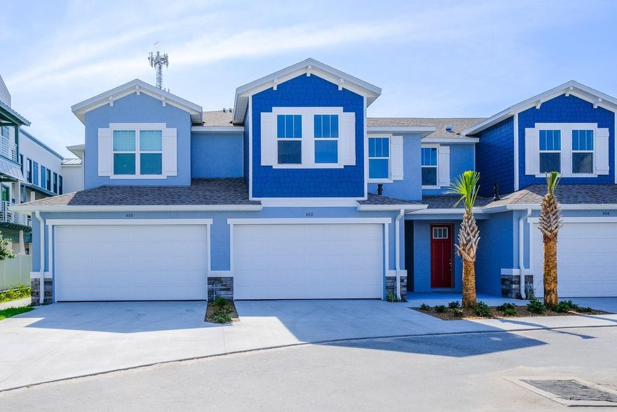 Wow! 2022 new luxury living in the heart of Dunedin!!! Beautiful community of "Townhomes at Highland Crossing"! Enjoy the vibe of living in charming downtown Dunedin! This upgraded pristine townhome boasts 2,064 sq.ft., 4 bedrooms, 3.5 baths and a 2-car garage! Loaded with upgrades including volume ceilings, gorgeous flooring, craftsman style wood baseboards, fabulous wood cabinetry, quartz counters and top of the line stainless appliances! Open concept living and a fabulous master suite on the main floor. Convenient downstairs laundry closet with washer and dryer! Sizable secondary bedrooms and 2 full baths upstairs! Designer selected styles, modern color scheme and quality finishes throughout. Location! Location! Delightful Dunedin at your doorstep... boutiques, festivals, farmer's market, art shows, shopping, medical, Pinellas Trail and amazing dining options! Live the dream! A true Florida lifestyle!