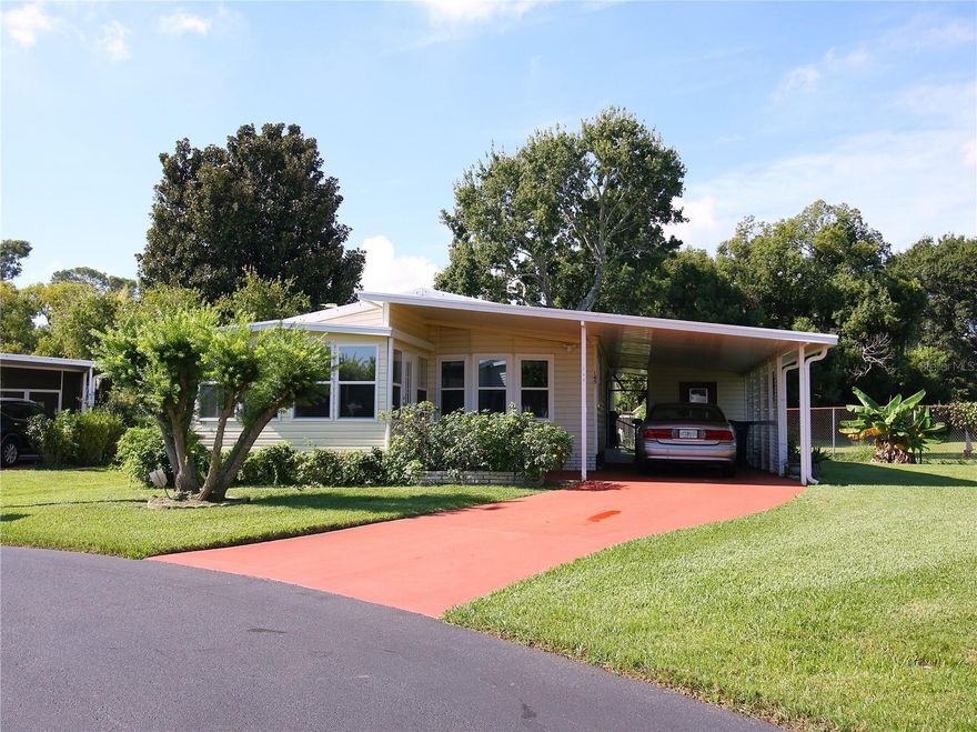 Own your lot in this desirable 55+ lakefront community with an incredibly low HOA fee of just $39 per month! This charming 2-bedroom, 2-bath home sits on a beautifully maintained lot and offers comfort, convenience, and Florida living at its finest.
The eat-in kitchen features a large bay window that fills the space with natural sunlight, while hurricane-rated windows provide peace of mind throughout. A separate dining room makes entertaining a breeze, and you’ll love the outdoor spaces, a 10’ x 12’ screened front porch for relaxing and a 12’ x 13’ open back patio for enjoying the fresh air.
This welcoming community offers plenty of amenities, including a clubhouse for potlucks, bingo, cards, pool, and shuffleboard. You’ll also enjoy access to Lake Marianna with a private dock and boat ramp perfect for fishing or boating. Additional perks include a separated secure storage shed with laundry room.