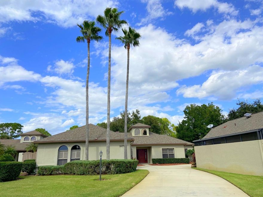 Impeccably Maintained 2 Bedroom + Den, 2 Bath residence in Wedgewood at Spruce Creek Fly In overlooks the 16th Green in a neighborhood which provides a condo-like carefree lifestyle. Freshly painted & Move-In Ready, this home offers: Newer Roof & Gutters, new Plantation Shutters, Fireplace & Water Heater. Updated Stainless Kitchen. Owners' Suite has generous walk-in closet & Bath with dual vanity sinks, soaking tub, separate shower & conveniently located Washer & Dryer. Enjoy the Covered Screened Lanai with comfy outdoor seating around a charming fire table & a view of your Trex Bench Tree Swing & golf course. This Johnson Group-built home is All One Level with no step-downs.  Wedgewood HOA covers Lawn & Common Area maintenance,  Exterior Painting & Community Pool.  The luxury & quality found in Spruce Creek Fly-In is unmatched as an ideal family community. The private airport (7FL6) has a paved 4,000 ft runway, paved taxiways, a helipad, GPS approach, aviation fuel pumps, guest tie-down spaces & aircraft services. Spruce Creek also offers an Optional Membership Country Club with tennis, pickleball, golf, fitness facilities, a private restaurant & pool. The community has parks, an on-site restaurant, hair & nail salon, skin care, acupuncture & massage boutiques, law office, aircraft sales & avionic repairs & other professional businesses. It is close to retail stores, schools, commercial airports, recreation areas & Embry-Riddle Aeronautical University. Residents include pilots, golfers, tennis players, car and motorcycle enthusiasts, gardeners and quilters, to name just a few. There are activities devoted to children and grandchildren of residents, social clubs & community wide events. It is a 15 minute drive to the "World Famous" Atlantic Ocean beaches and about 70 miles to the Orlando "attractions" area. (Spruce Creek Property Owners Assn annual assessment for 2022 of $1600 includes 24/7 security, maintenance of private streets, airport & common areas.) ;Water: City