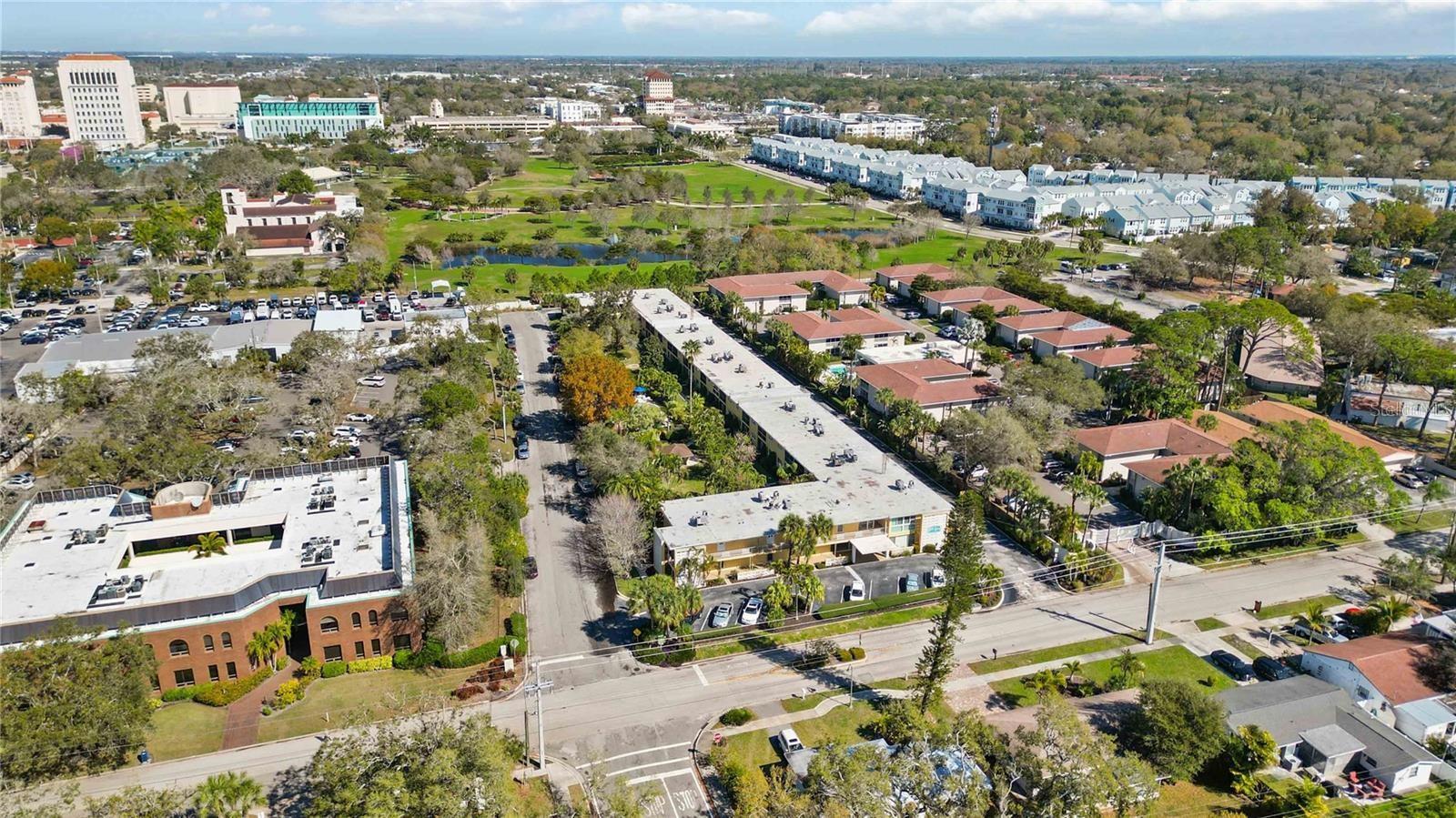 Attractive entry point for this two bedroom, two bathroom first floor corner unit in a highly desirable Downtown Sarasota location at retro chic Park Lane. Split floor plan with open living area & enclosed lanai. Lushly landscaped courtyard with inground pool. Embrace the best of Sarasota living with the beautiful Payne Park at your doorstep featuring 29 acres of recreation & relaxation complete with walking trails, bike path, skate park, playground, frisbee golf, tennis courts & more! Adjacent to Publix supermarket, and close proximity to Selby Botanical Gardens, amazing restaurants and urban amenities like the Bayfront Park, weekly farmers market & so much more including the boutiques of St. Armand's circle, white sands of Lido Beach & the world renowned Siesta Key! Prime value add opportunity! Call for your private showing by appointment only.