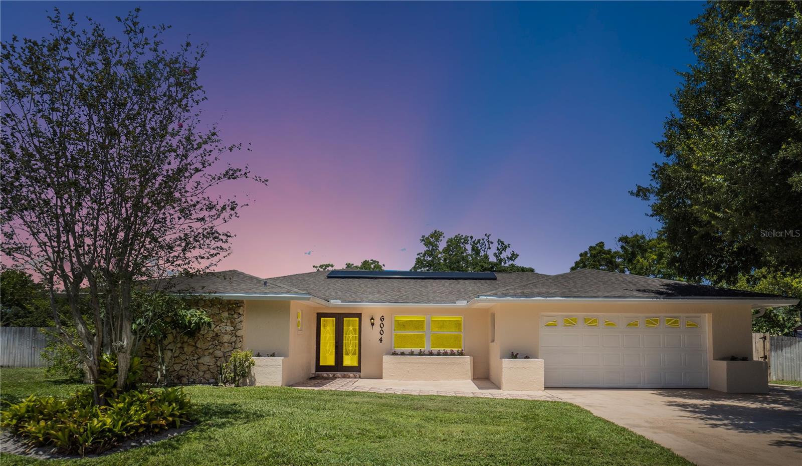 Step into this light-filled, spacious solar-powered sanctuary, where comfort and efficiency meet style and function. This beautifully updated one-story home features 4 generously sized bedrooms and 3 full bathrooms, all laid out in a thoughtfully designed open floor plan that feels bright, airy, and inviting from the moment you enter. Soaring natural light pours into every room, highlighting the sleek tile flooring that flows seamlessly throughout the home.
The chef-inspired kitchen is the heart of the home, showcasing 42-inch cabinets, granite countertops, a modern undermount sink, and quality finishes that make both everyday living and entertaining a breeze. Enjoy total peace of mind with a 2018 roof and HVAC, along with a 2019 solar panel system that keeps electric bills astonishingly low—under $40/month!
Freshly painted on the exterior and truly move-in ready, this home is loaded with extras, including a private hot tub, a fully fenced backyard with lush, fruit-bearing orange, tangelo, and mango trees, and a split-bedroom layout that offers the perfect blend of privacy and functionality.
Located in a quiet, established neighborhood with top-rated schools and no HOA, this sun-drenched gem is the perfect blend of charm, comfort, and convenience. Schedule your private showing today—this one won’t last!