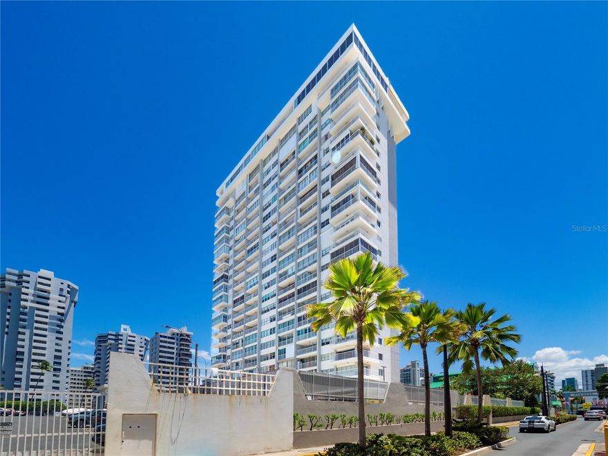 Enjoy panoramic views and coastal convenience from this beautiful studio on the 21st floor of Condominio Torre Del Mar, ideally located in the heart of Condado. This sun-filled residence offers an open layout with floor-to-ceiling windows that frame amazing views of San Juan and mountains. The thoughtfully arranged interior provides flexibility for both living and sleeping areas, complemented by modern finishes and an efficient kitchen setup. Residents of Torre Del Mar benefit from a range of desirable amenities, including a resort-style pool, fitness center, playground, 24/7 security, a covered parking garage, and inviting communal spaces—all within a secured, well-maintained building. Less than a block from the beach, steps from Robinson School, Ashford Medical Center, and tons of shopping & dining. A lifestyle of comfort, convenience, and vibrant surroundings. Perfect for full-time living, a second home, or investment.