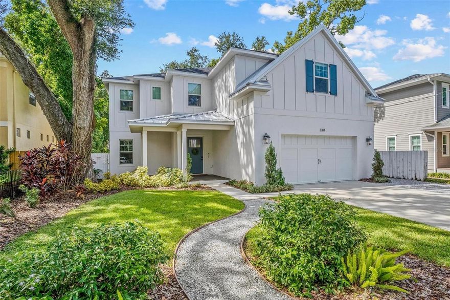 Imagine living just minutes from iconic Bayshore Boulevard, where oak-lined streets, parks, and waterfront paths become part of your daily routine. Built in 2021 by JR Custom Homes, this ALL-BLOCK construction home combines timeless design with modern comfort and it is NOT IN A FLOOD ZONE for added peace of mind. Featuring 5 bedrooms, 4 baths, a media room, and 3,520 sq. ft., this residence offers space for every member of the family. The thoughtful layout places the primary suite on the second floor along with three additional bedrooms and a bonus/media room, creating the ideal separation of living spaces. A guest bedroom with full bath on the first floor provides convenience and flexibility for visitors or multigenerational living. The heart of the home is the gourmet kitchen with GAS RANGE, premium appliances, walking pantry, and designer finishes, opening seamlessly into the family and dining areas. Soaring ceilings, abundant natural light, and high-end finishes throughout create a warm and inviting feel. Step into the private backyard retreat, complete with a turfed yard and fully equipped outdoor kitchen, designed for effortless entertaining and low-maintenance living. A 2-car garage, lush landscaping, and open floor plan add to the appeal. All of this in the coveted Bayshore Beautiful neighborhood, just moments from Ballast Point Park, Tampa Yacht Club, Hyde Park Village, Downtown Tampa, and top-rated South Tampa schools. This is more than a home - it’s the South Tampa lifestyle at its very best. If a pool is a must have for you, do not worry, we have POOL RENDERINGS available!